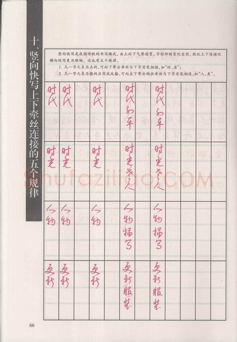 钱沛云硬笔硬笔字帖,摘自钱沛云 新编汉字快写法字帖