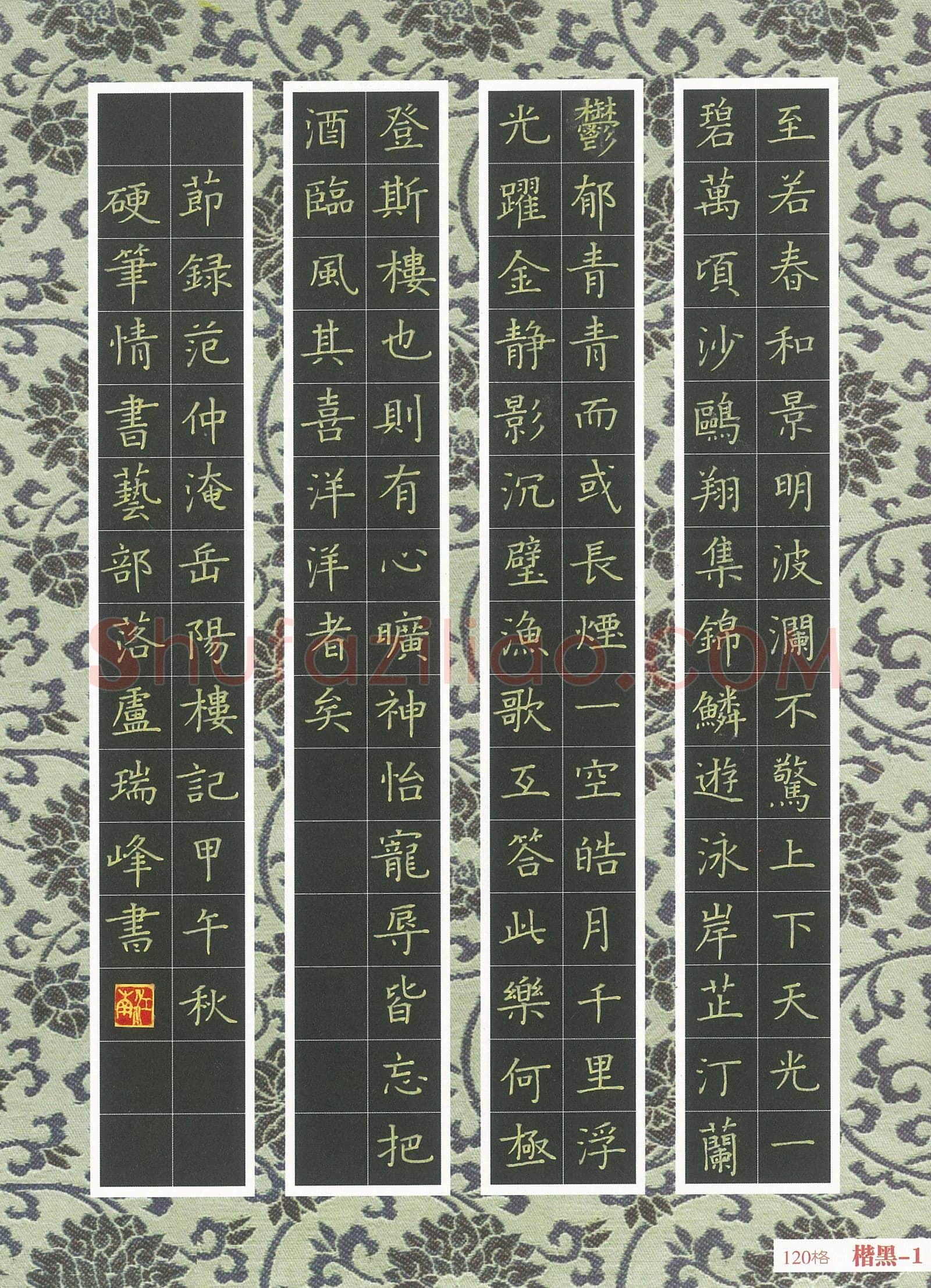 卢瑞峰硬笔楷书范仲淹岳阳楼记节录,卢瑞峰硬笔书法作品
