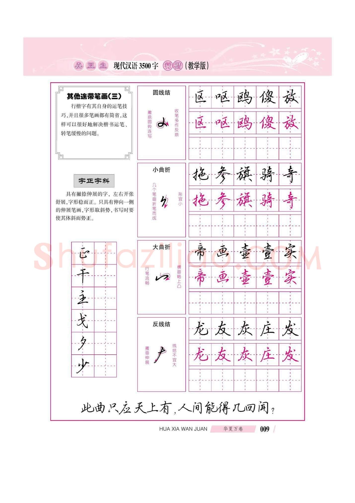 吴玉生硬笔硬笔字帖,摘自吴玉生现代汉语3500字行楷(教学版)字帖