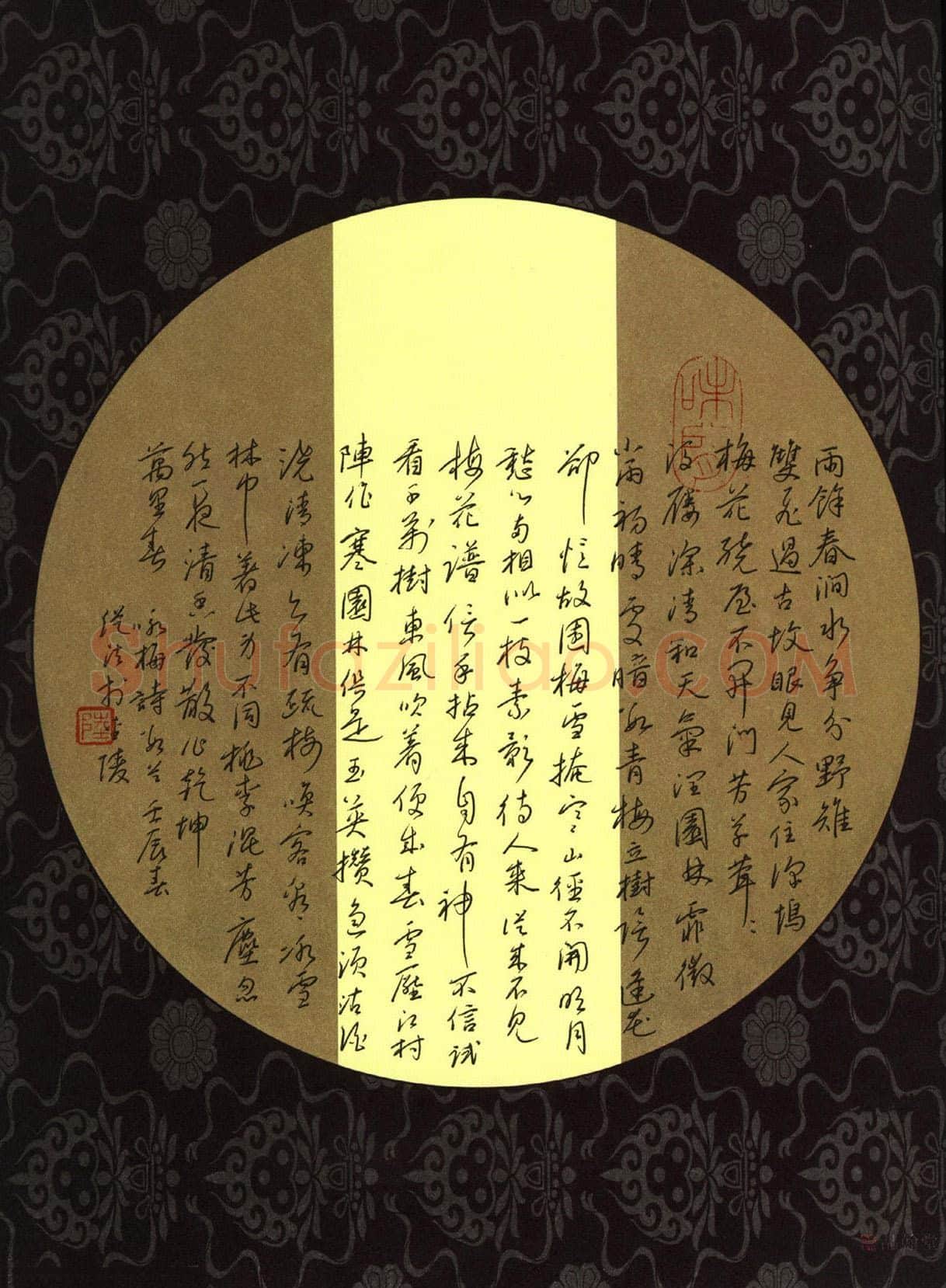 陆从法硬笔行草咏梅诗,陆从法硬笔书法作品