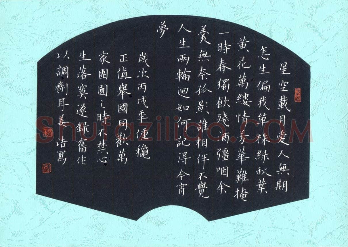 姜浩硬笔楷书录旧作,姜浩硬笔书法作品