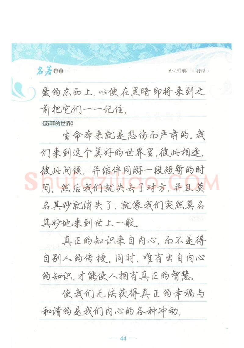 荆霄鹏硬笔硬笔字帖,摘自荆霄鹏行楷《名著名言》字帖