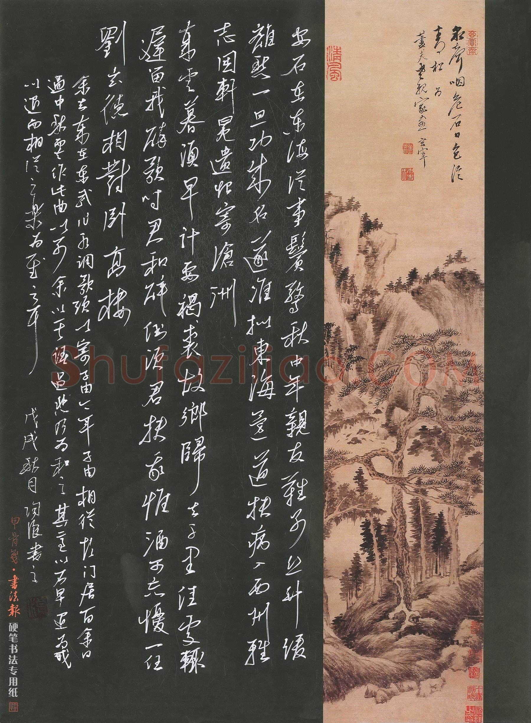 陶浪硬笔行书苏轼词水调歌头,陶浪硬笔书法作品