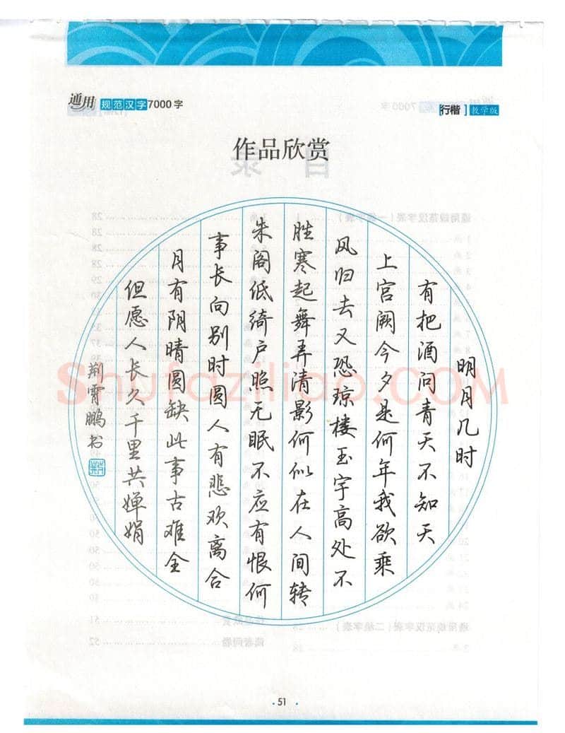 荆霄鹏硬笔硬笔字帖,摘自荆霄鹏行楷《7000字》字帖