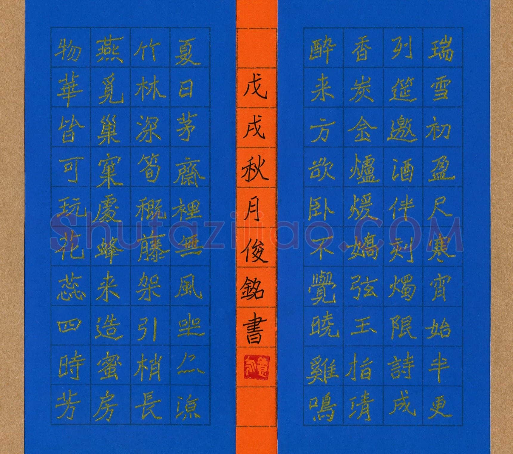 卢俊铭(少儿组 8岁 金奖)硬笔书法大赛获奖作品,卢俊铭硬笔书法作品