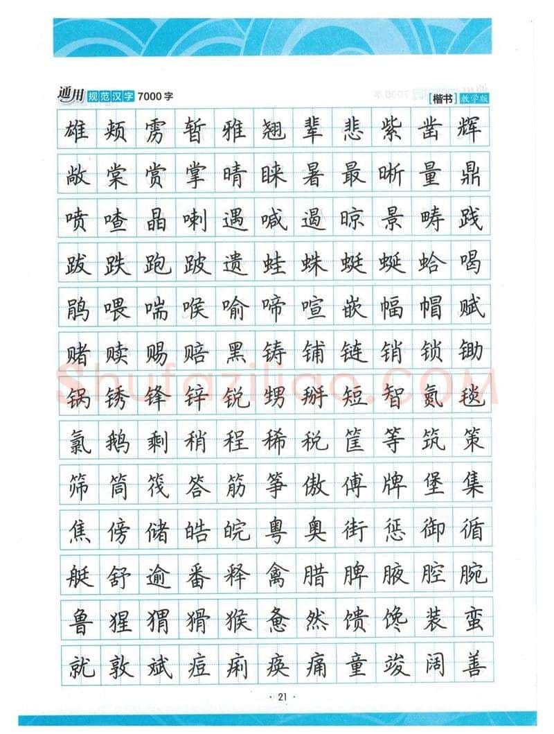 荆霄鹏硬笔楷书字帖,摘自荆霄鹏正楷7000字 字帖