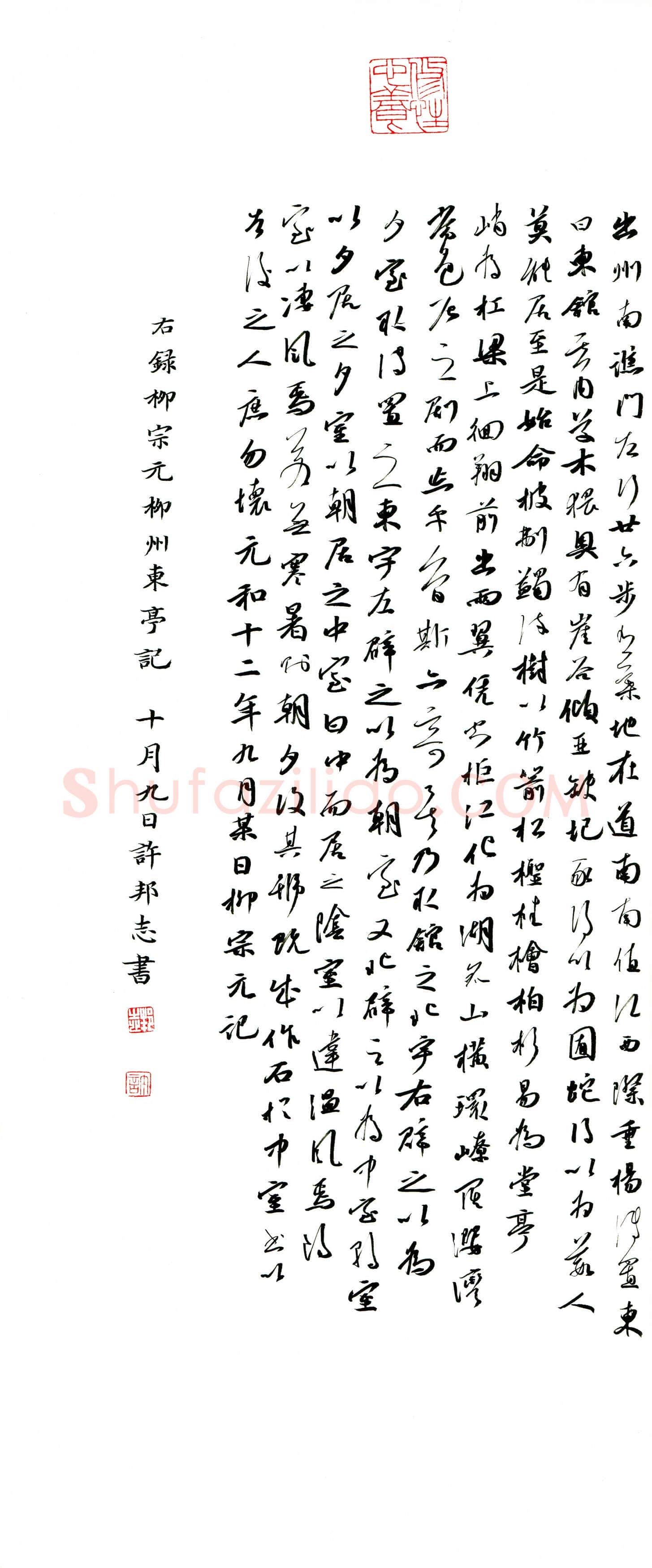 许邦志(成人组 金奖)硬笔书法大赛获奖作品,许邦志硬笔书法作品