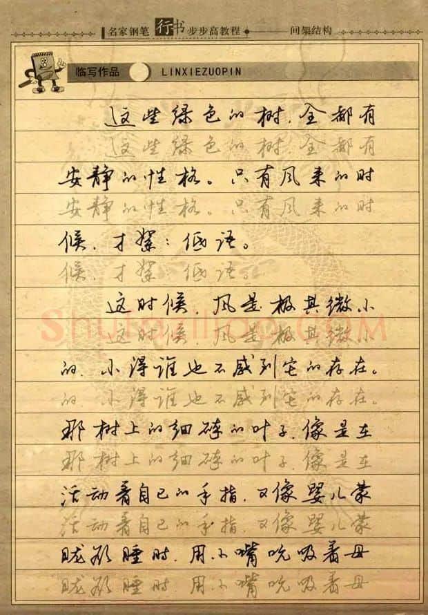 名家钢笔行书字帖：间架结构教程 | 钢笔书法字帖