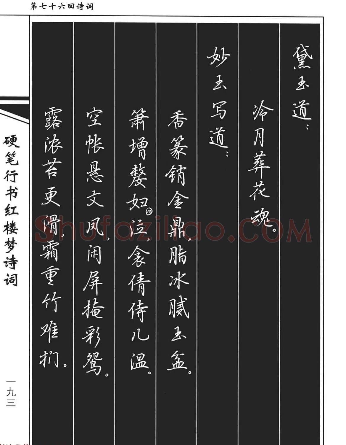 吴玉生钢笔字帖欣赏《硬笔行书红楼梦诗词》 | 硬笔书法字帖