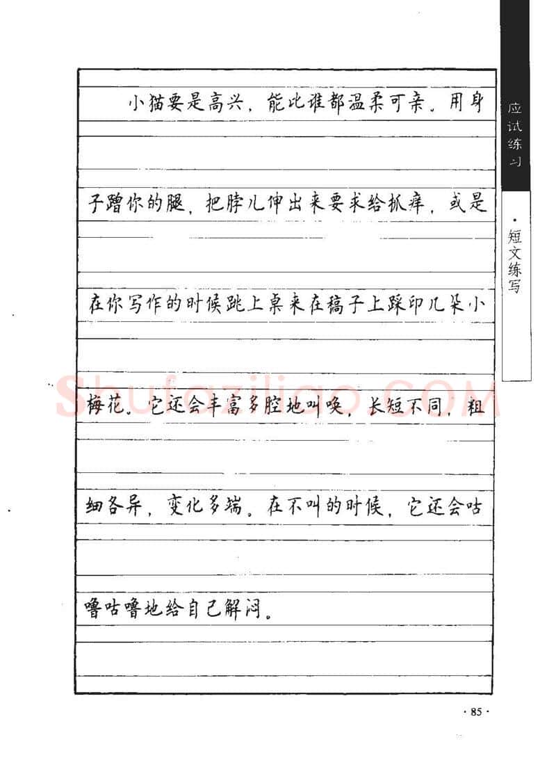 顾仲安硬笔行书字帖,摘自顾仲安《学生规范钢笔正楷等级达标训练》