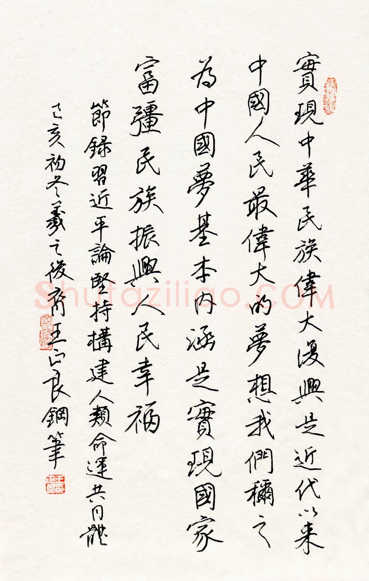 硬笔书法大赛王正良(主任评委)参赛硬笔书法作品欣赏,王正良硬笔书法作品