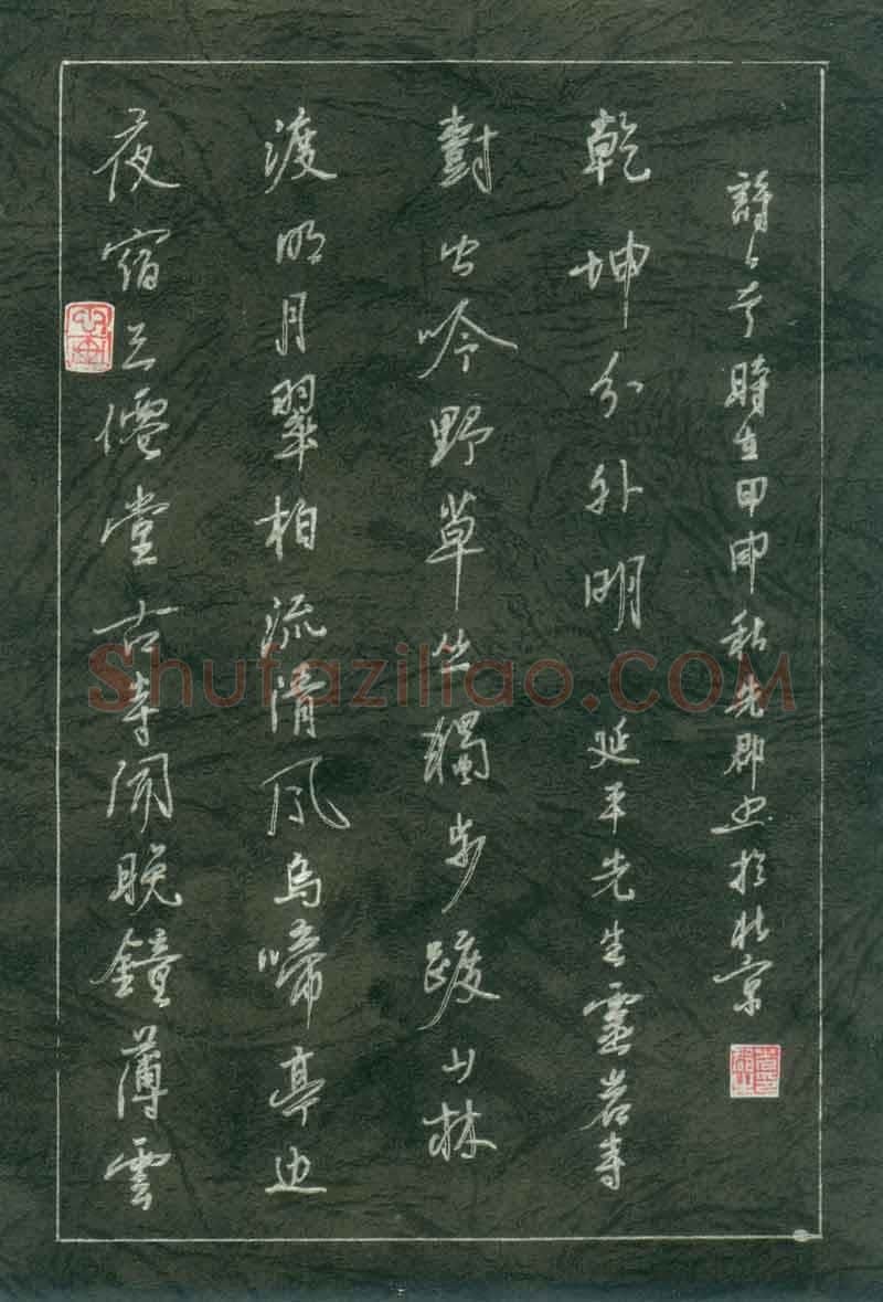 陈先郡硬笔行书诗一首,陈先郡硬笔书法作品