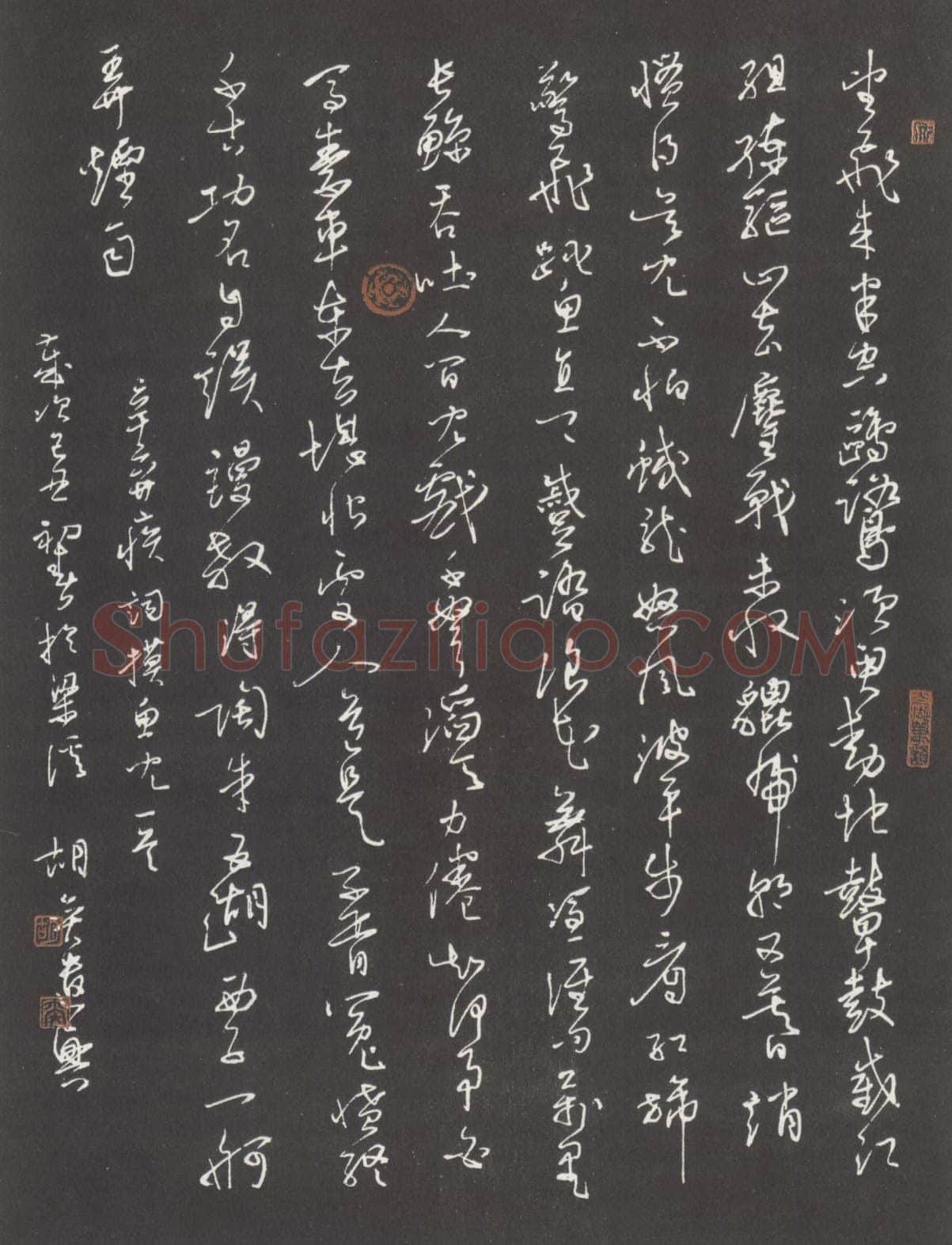 胡奕硬笔行草辛弃疾词摸鱼儿一首 硬笔书法作品欣赏