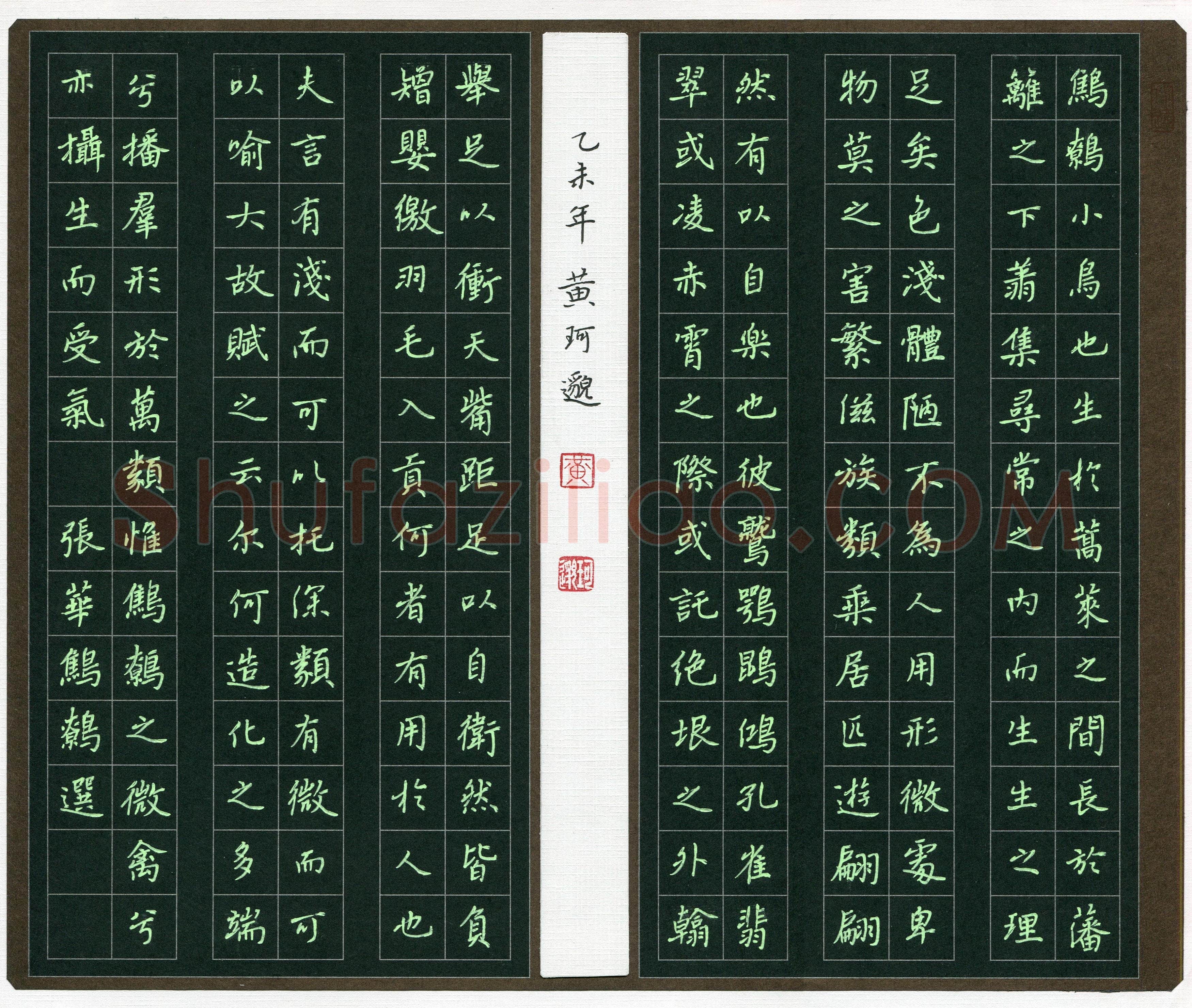 黄珂邈(少儿组 17岁 金奖)硬笔书法大赛获奖作品,黄珂邈硬笔书法作品