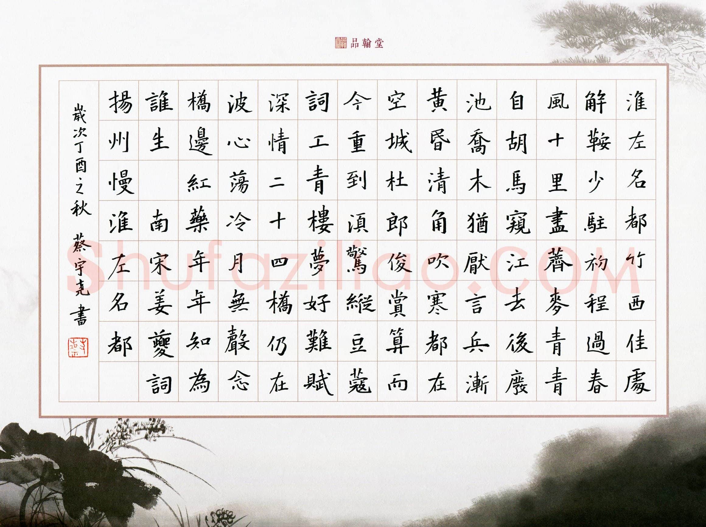 蔡宇尧(少儿组 13岁 金奖)硬笔书法大赛获奖作品,蔡宇尧硬笔书法作品