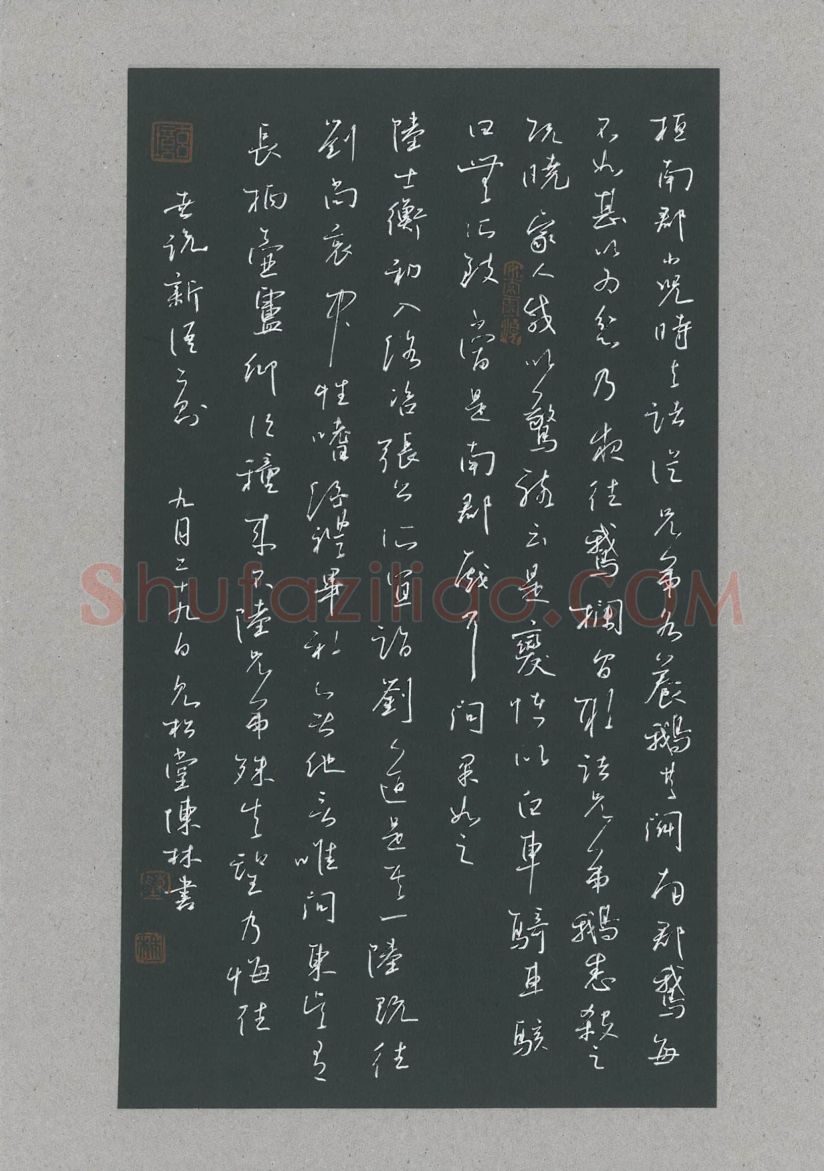 陈林硬笔行草世说新语二则,陈林硬笔书法作品