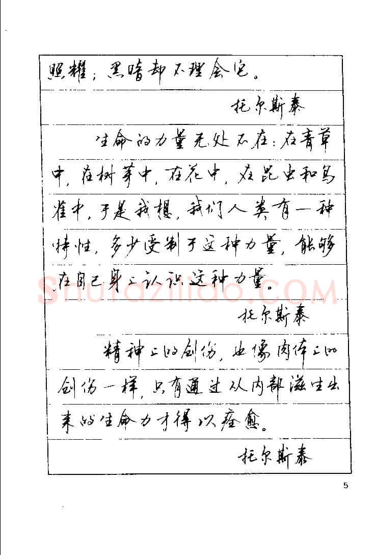 顾仲安硬笔楷书字帖,摘自顾仲安《罗兰小语》行楷字帖