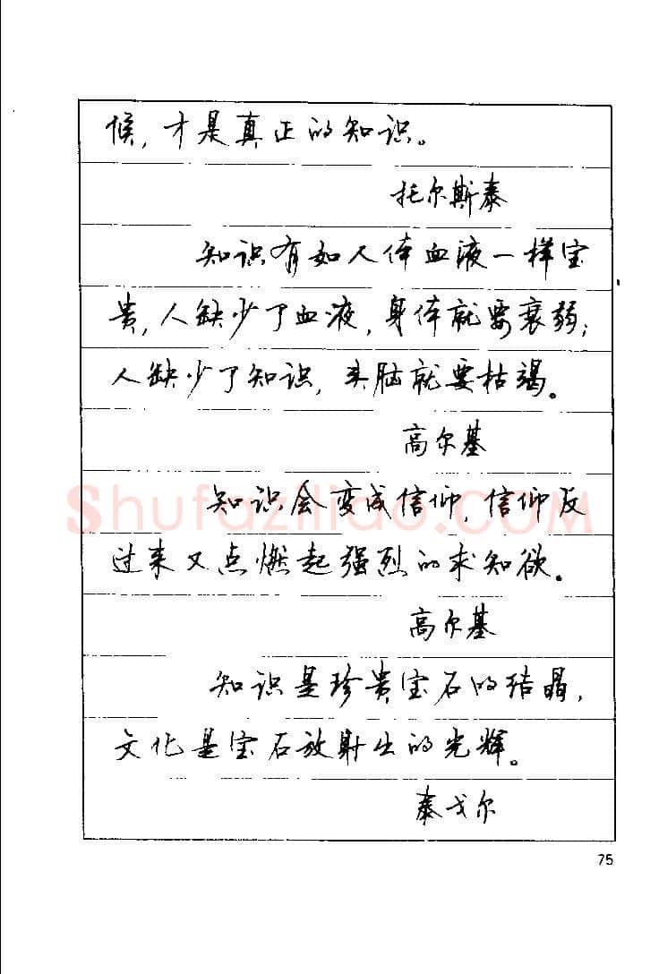 顾仲安硬笔楷书字帖,摘自顾仲安《罗兰小语》行楷字帖