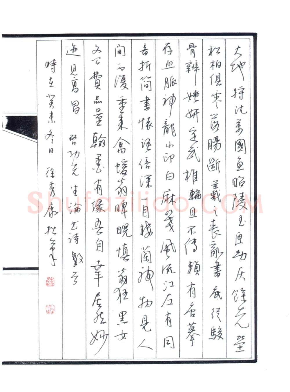 徐秀康硬笔楷书启功论书诗,徐秀康硬笔书法作品