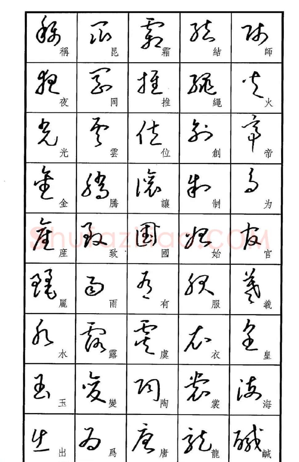 梧桐钢笔书帖《标准草书范字》 | 硬笔书法字帖