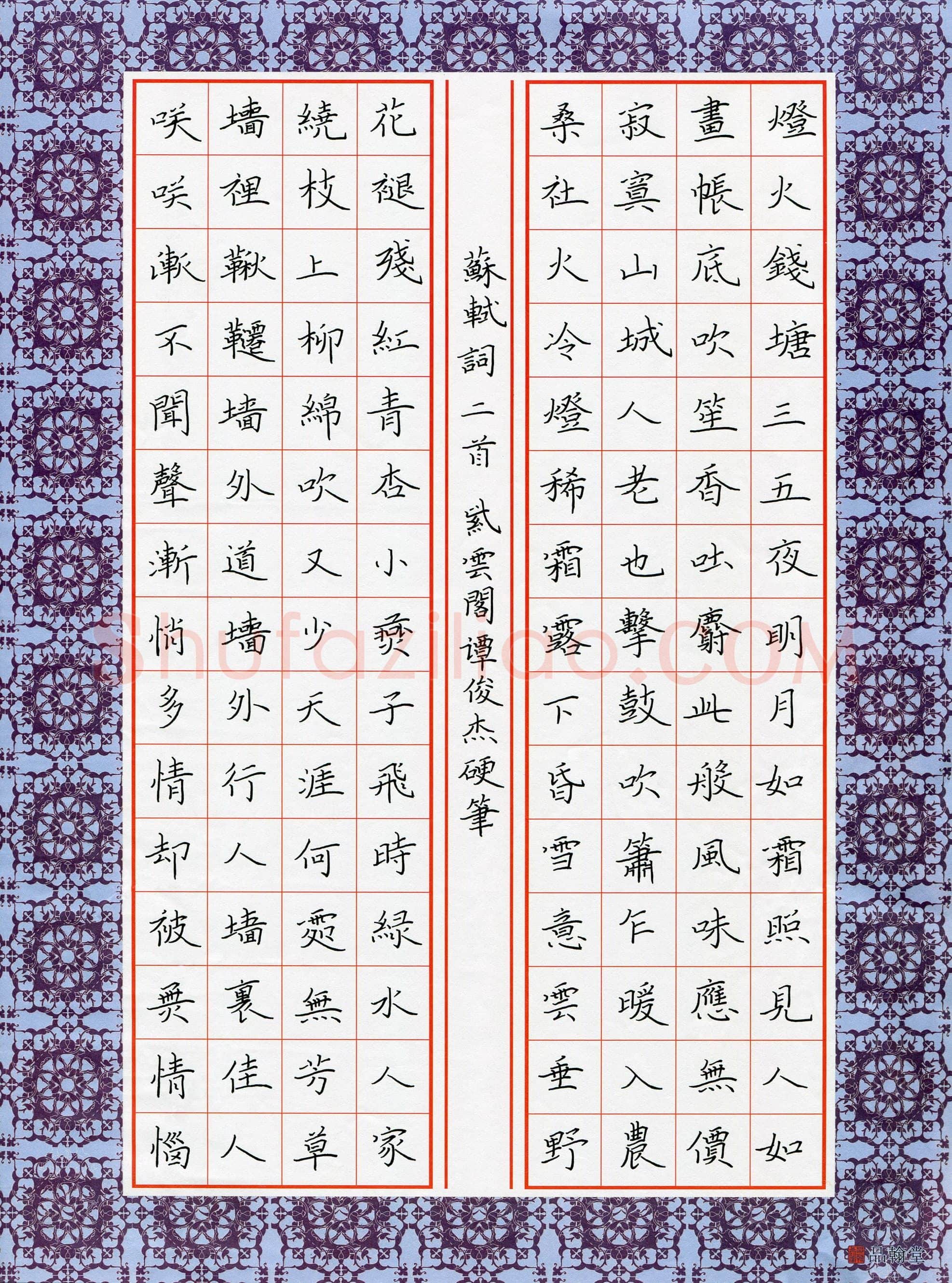 谭俊杰(少儿组 13岁)硬笔书法大赛入围作品选登,谭俊杰硬笔书法作品