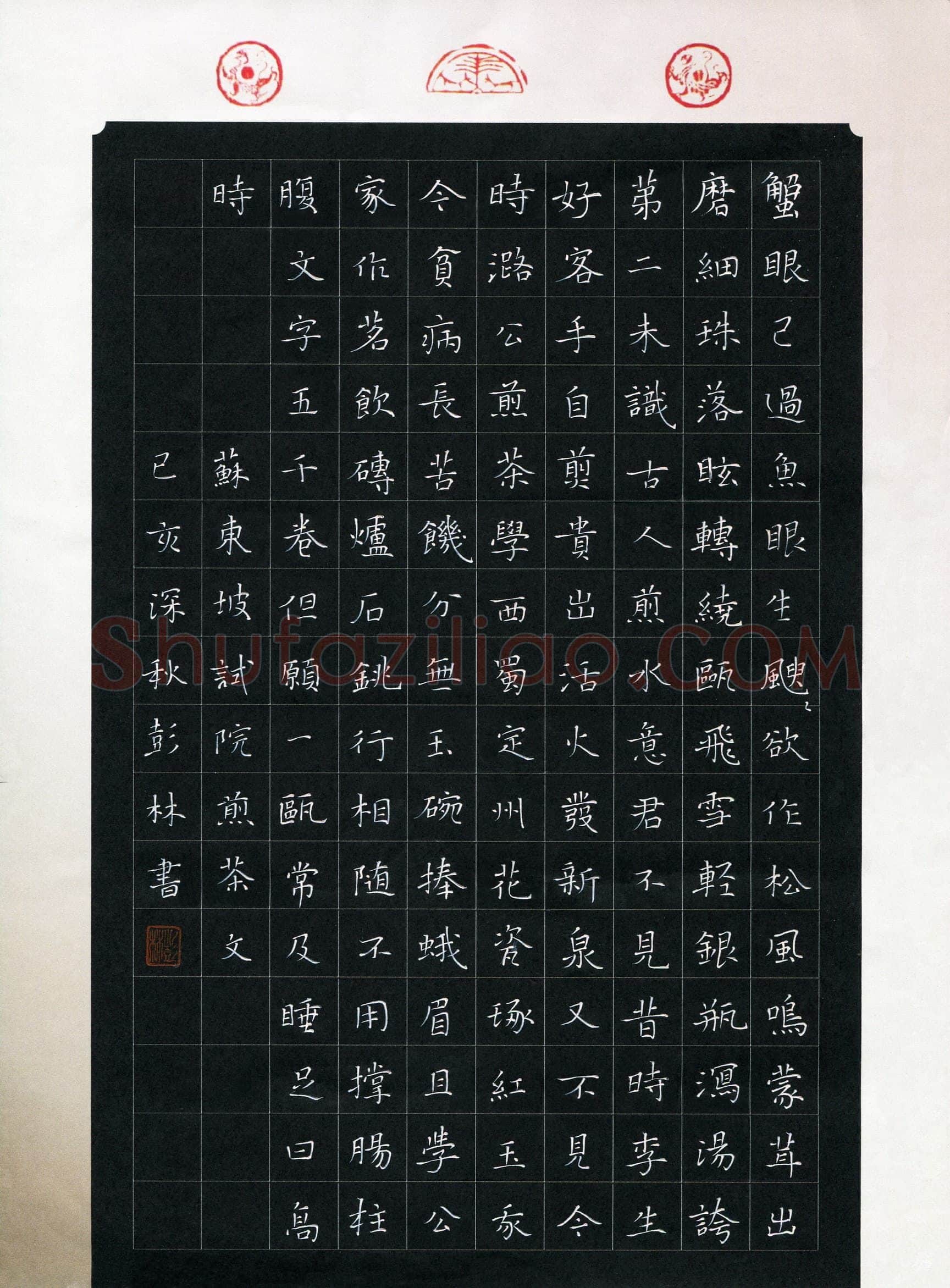 彭林(成人组 精品奖)硬笔书法大赛获奖作品,彭林硬笔书法作品