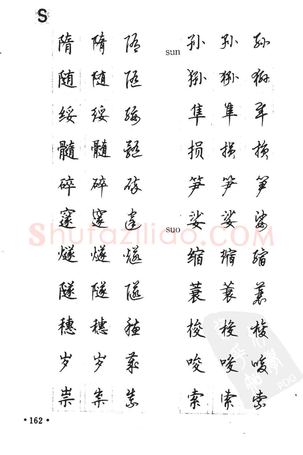 顾仲安硬笔硬笔字帖,摘自顾仲安5000常用汉字钢笔三体字帖