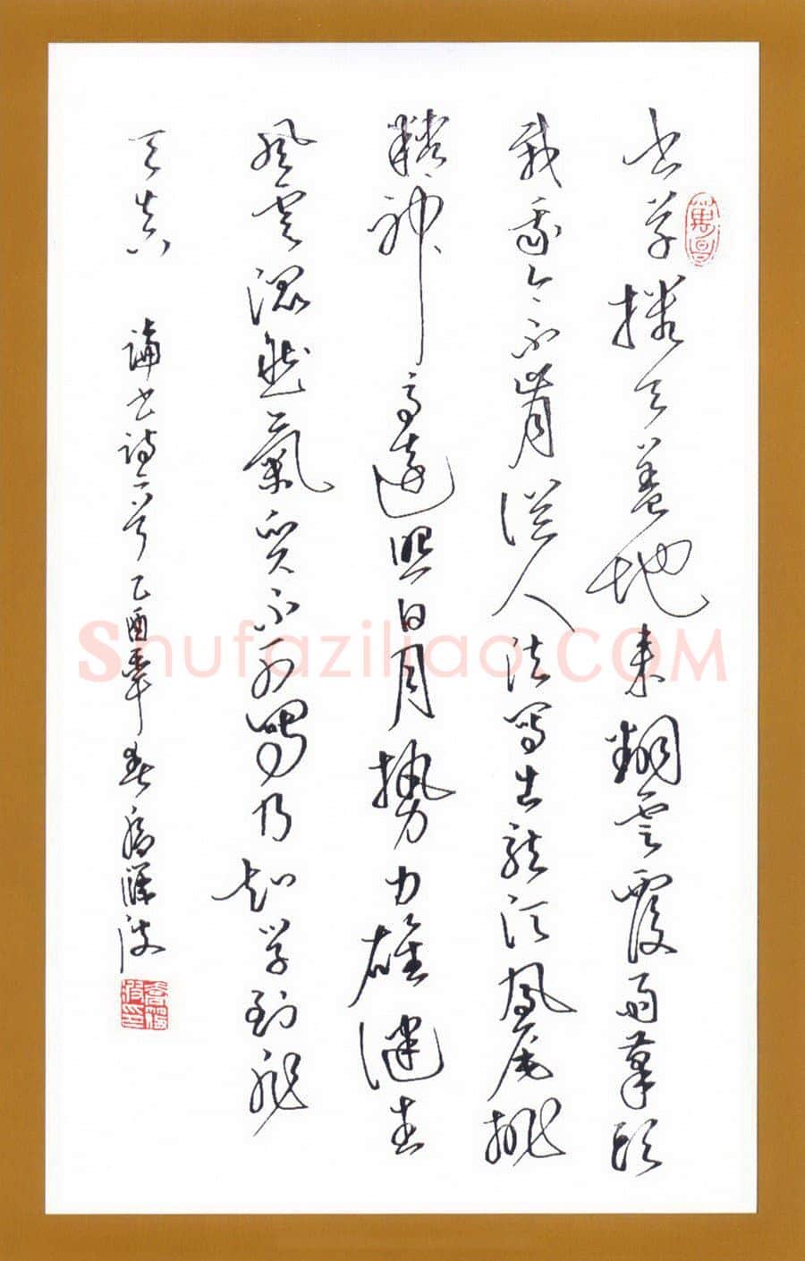 乔筱波硬笔行草论书诗二首 硬笔书法作品欣赏