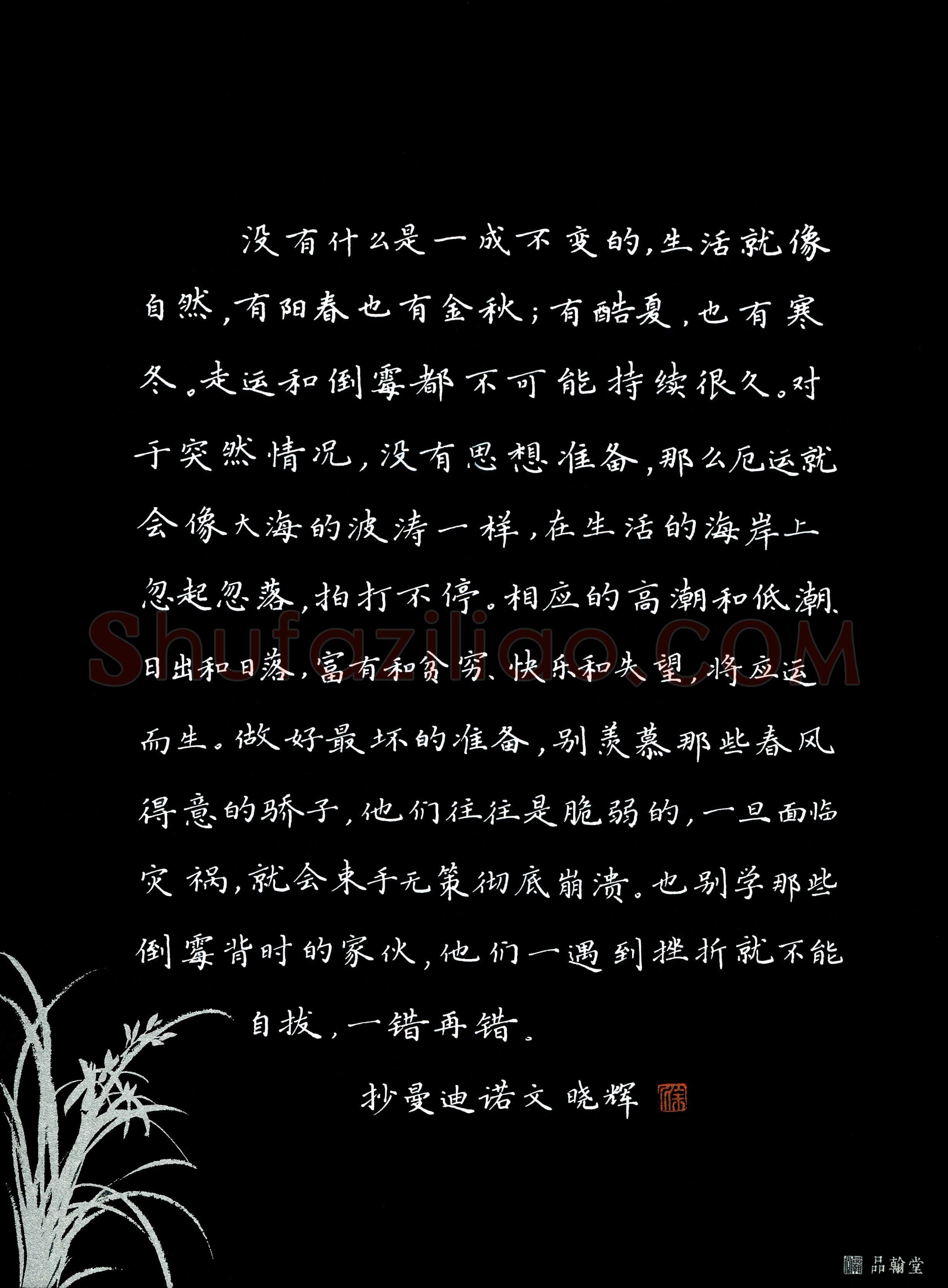 徐晓辉(成人组 银奖)硬笔书法大赛获奖作品,徐晓辉硬笔书法作品