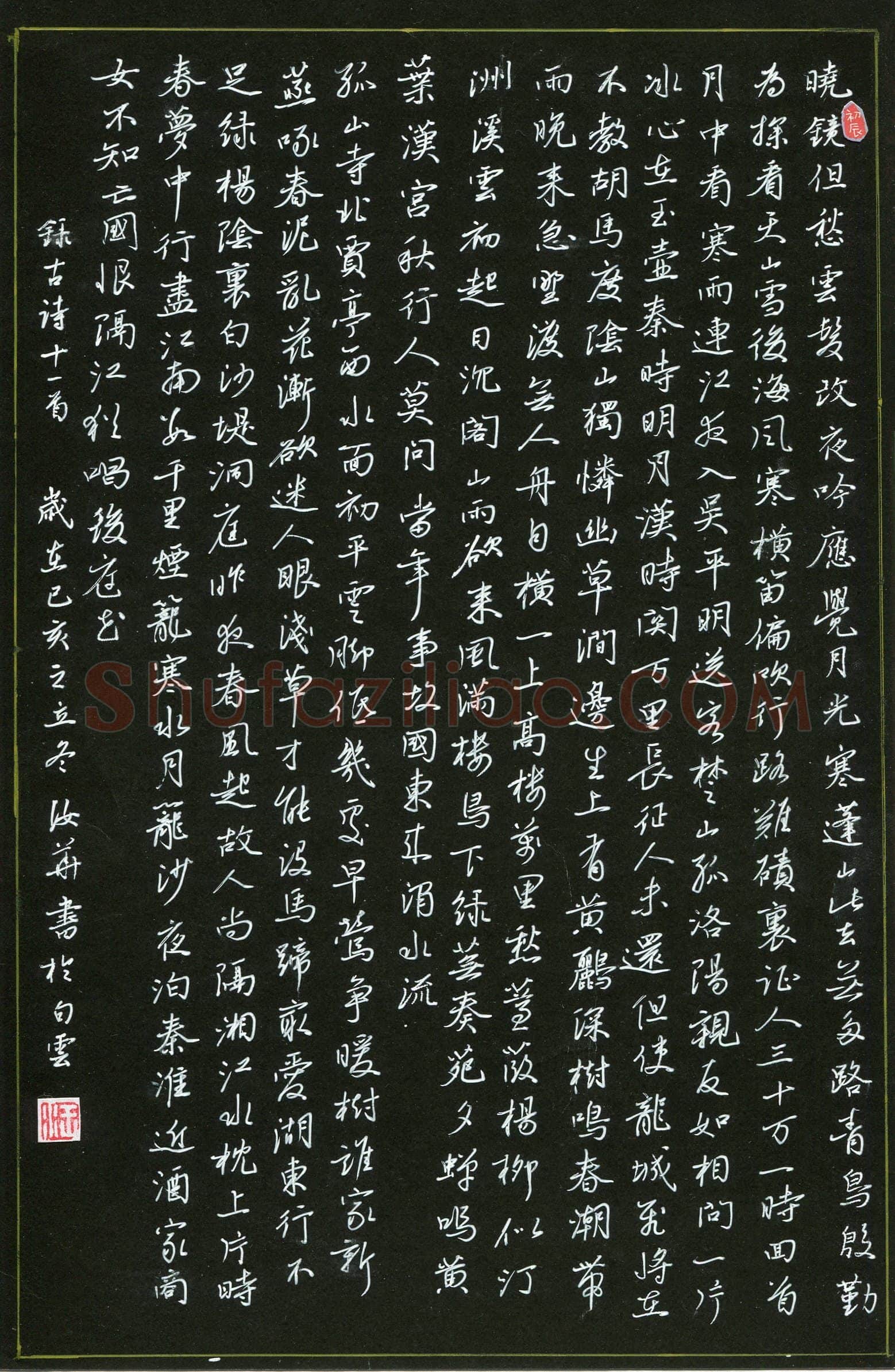 汪汝华(成人组 精品奖)硬笔书法大赛获奖作品,汪汝华硬笔书法作品
