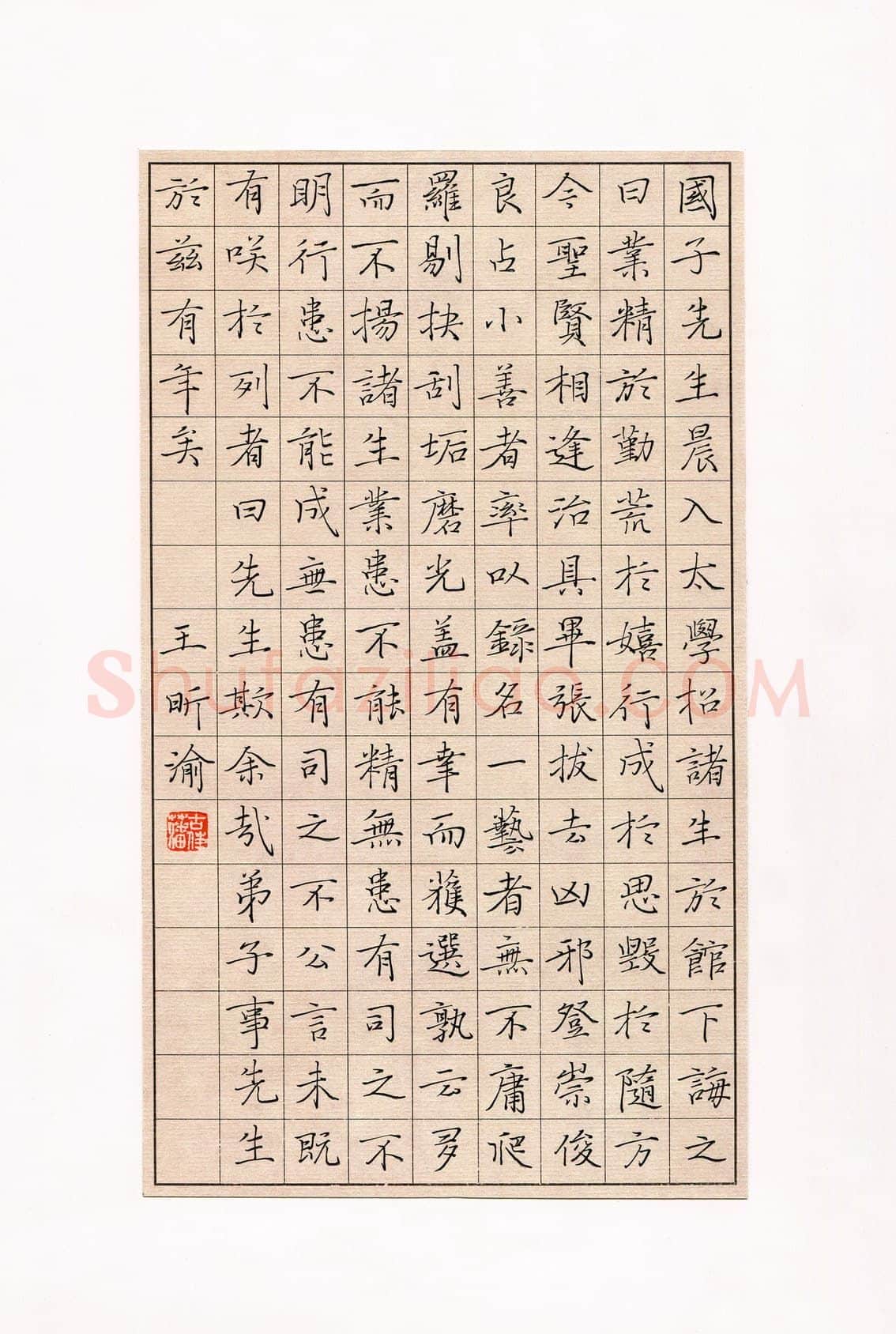 王昕渝(少儿组 15岁 特等奖)硬笔书法大赛获奖作品,王昕渝硬笔书法作品