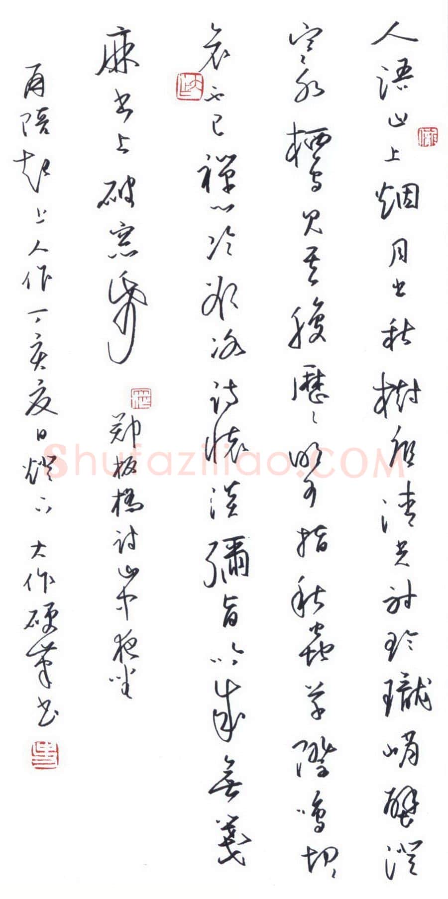 史大作硬笔行草郑板桥诗 硬笔书法作品欣赏