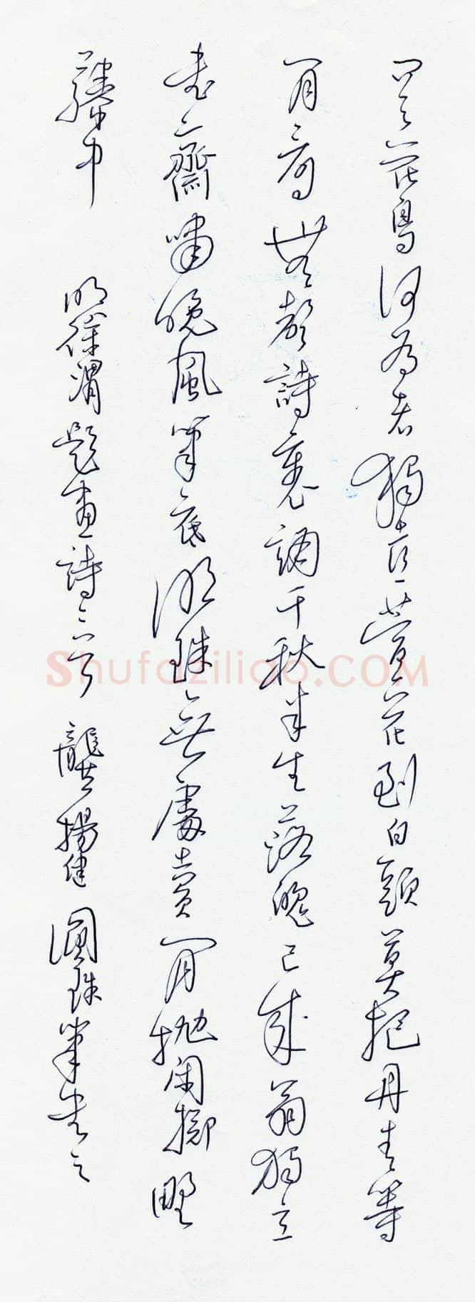 龚扬健硬笔行草徐渭题画诗二首,龚扬健硬笔书法作品