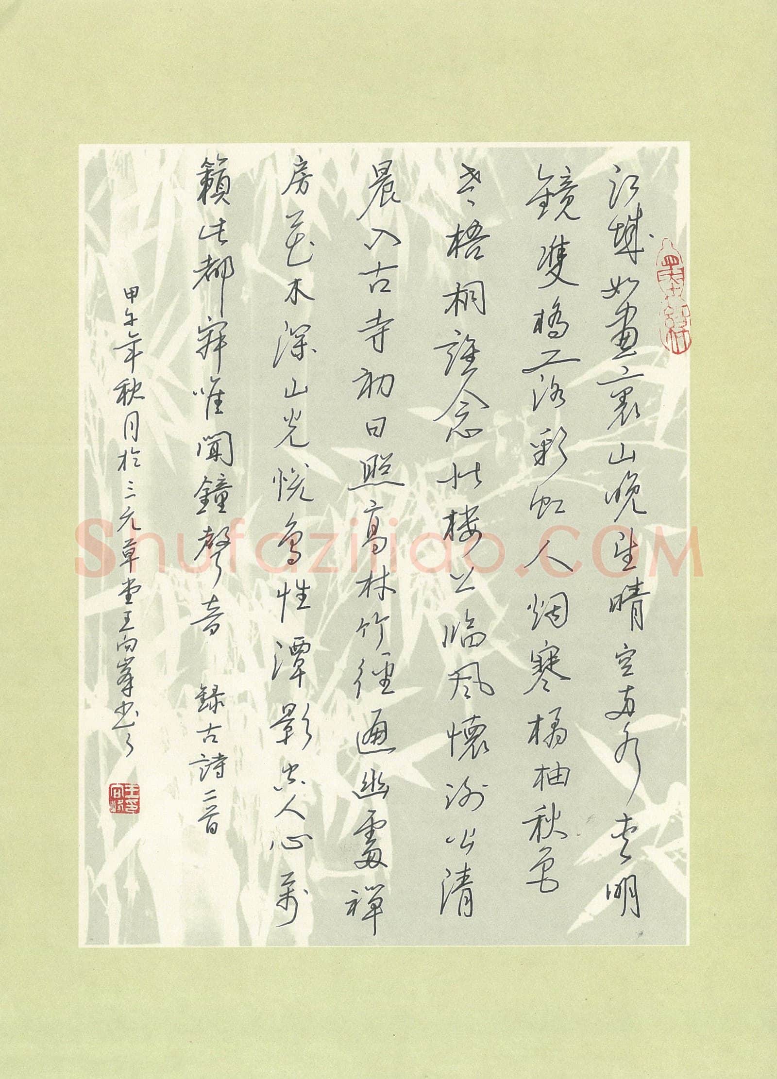 王向峰硬笔行书古诗三首,王向峰硬笔书法作品