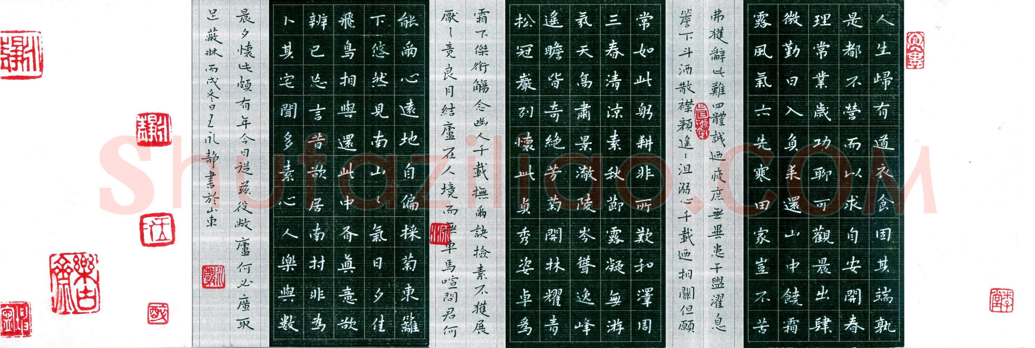 王永静硬笔楷书陶渊明诗,王永静硬笔书法作品