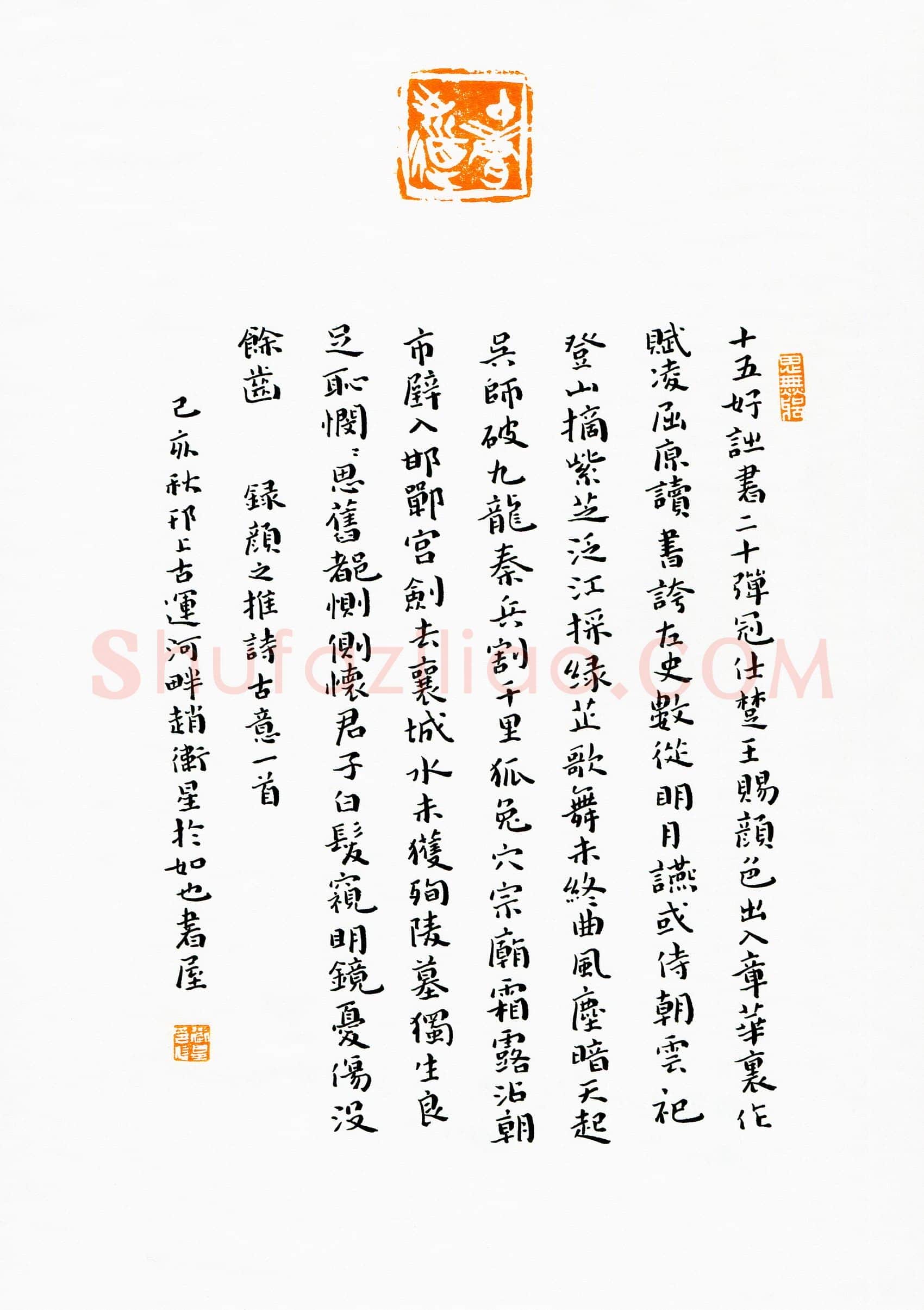 赵卫星(成人组 精品奖)硬笔书法大赛获奖作品,赵卫星硬笔书法作品