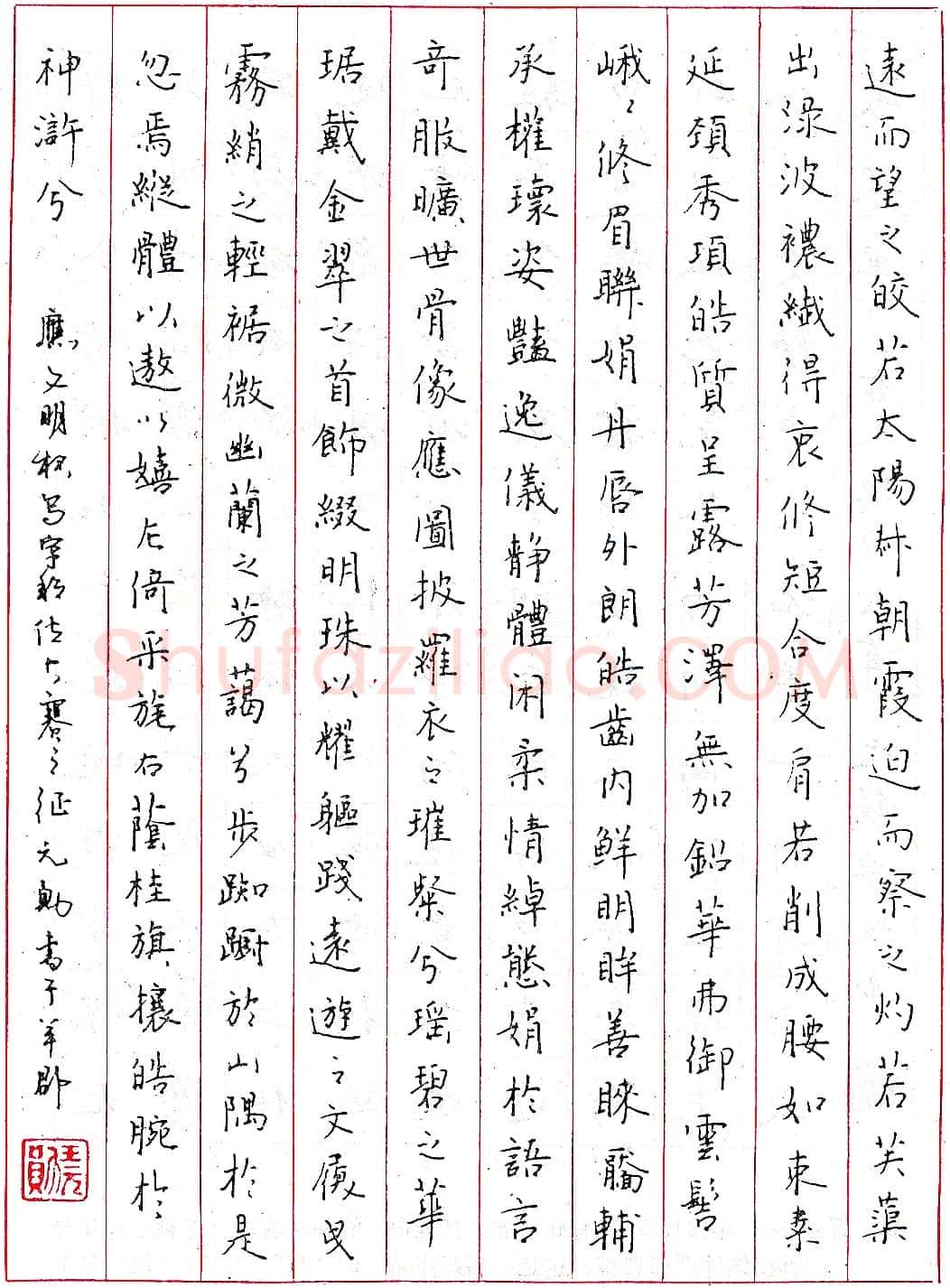 王元勋钢笔录《远而望之》硬笔书法作品欣赏