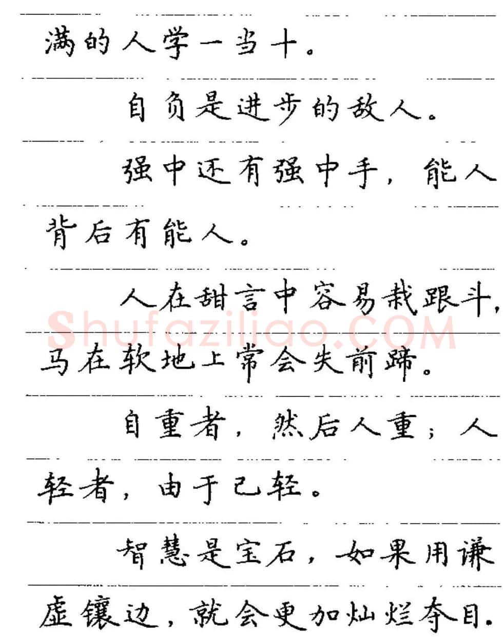 卢中南钢笔字帖《谚语名句》楷书篇 | 硬笔书法字帖