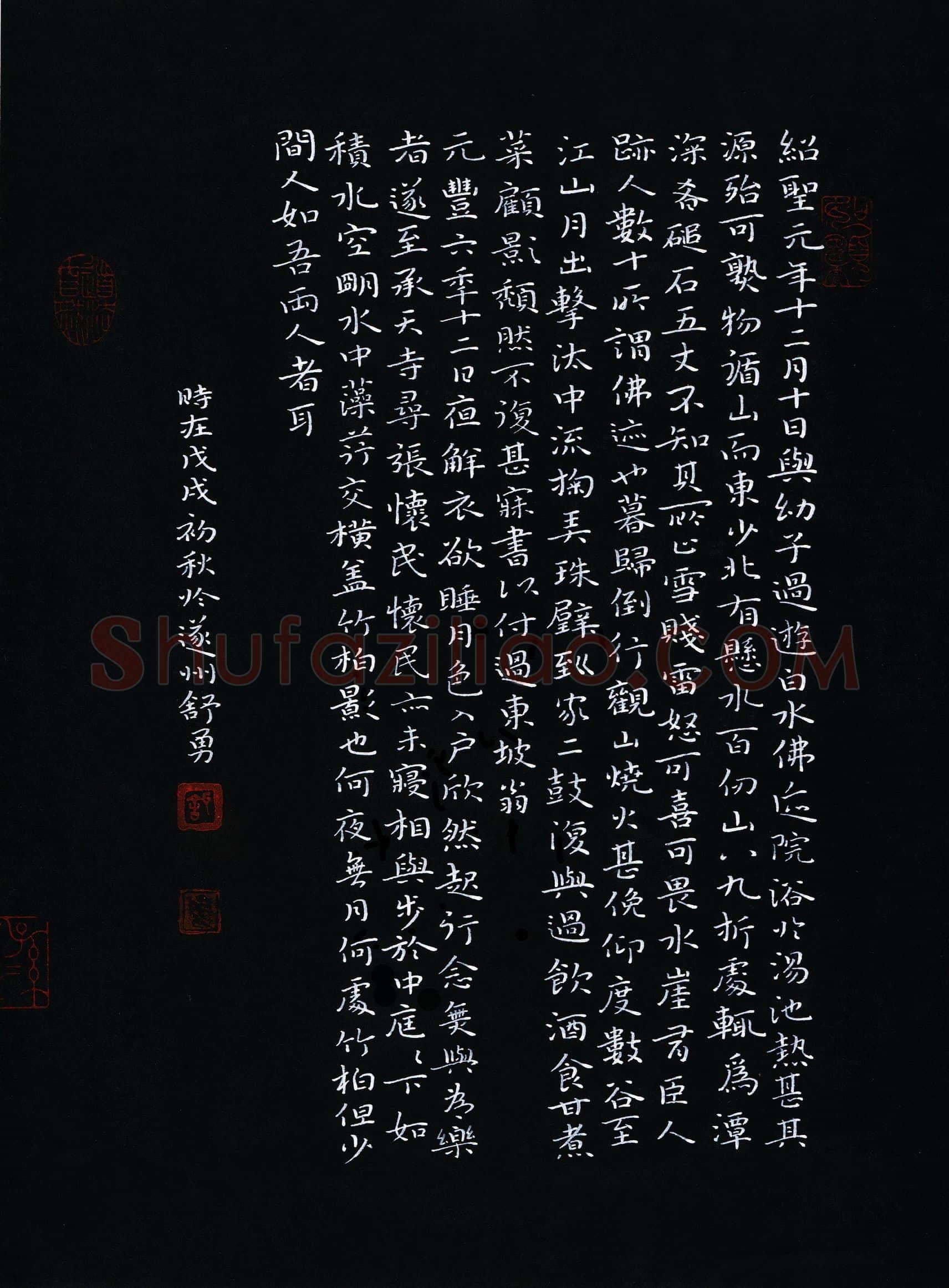 舒勇(成人组 优秀奖)硬笔书法大赛获奖作品,舒勇硬笔书法作品