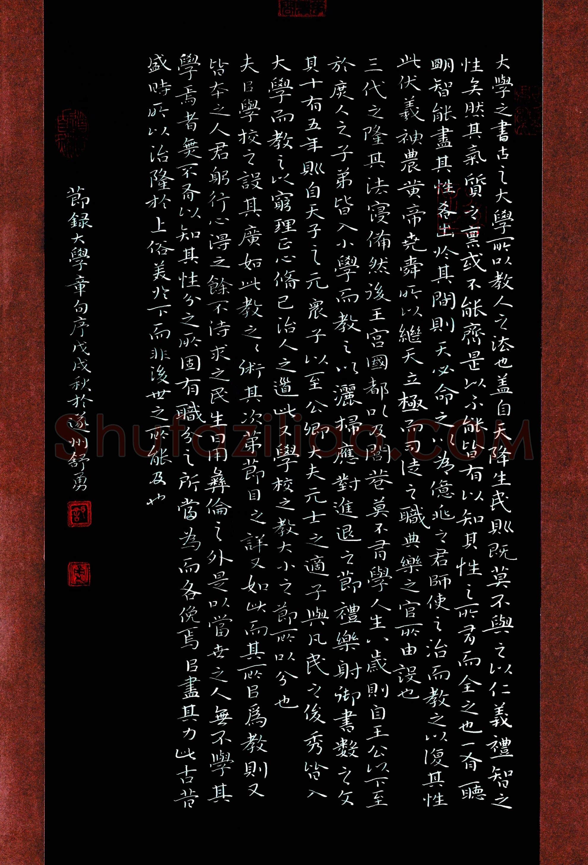 舒勇(成人组 优秀奖)硬笔书法大赛获奖作品,舒勇硬笔书法作品