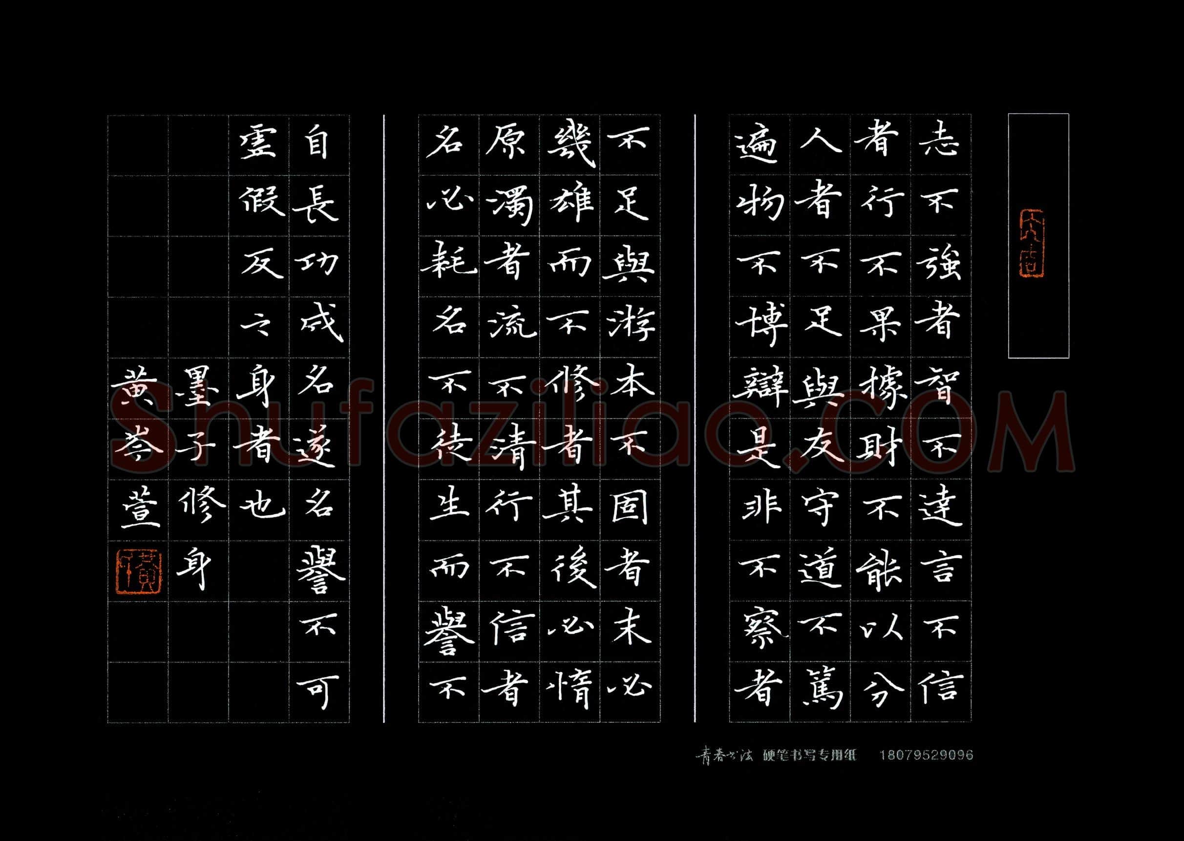黄岑萱(少儿组 14岁 金奖)硬笔书法大赛获奖作品,黄岑萱硬笔书法作品