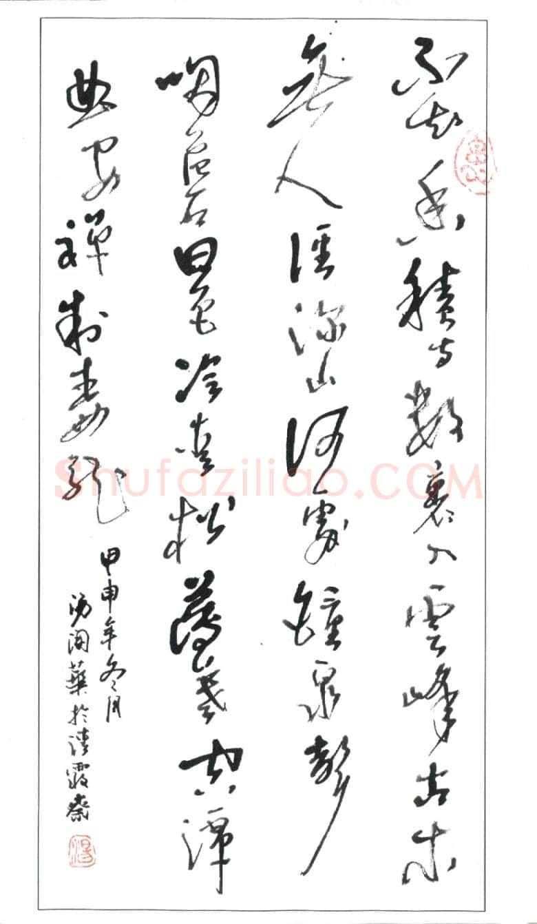 汤开华硬笔草书王维诗,硬笔书法作品