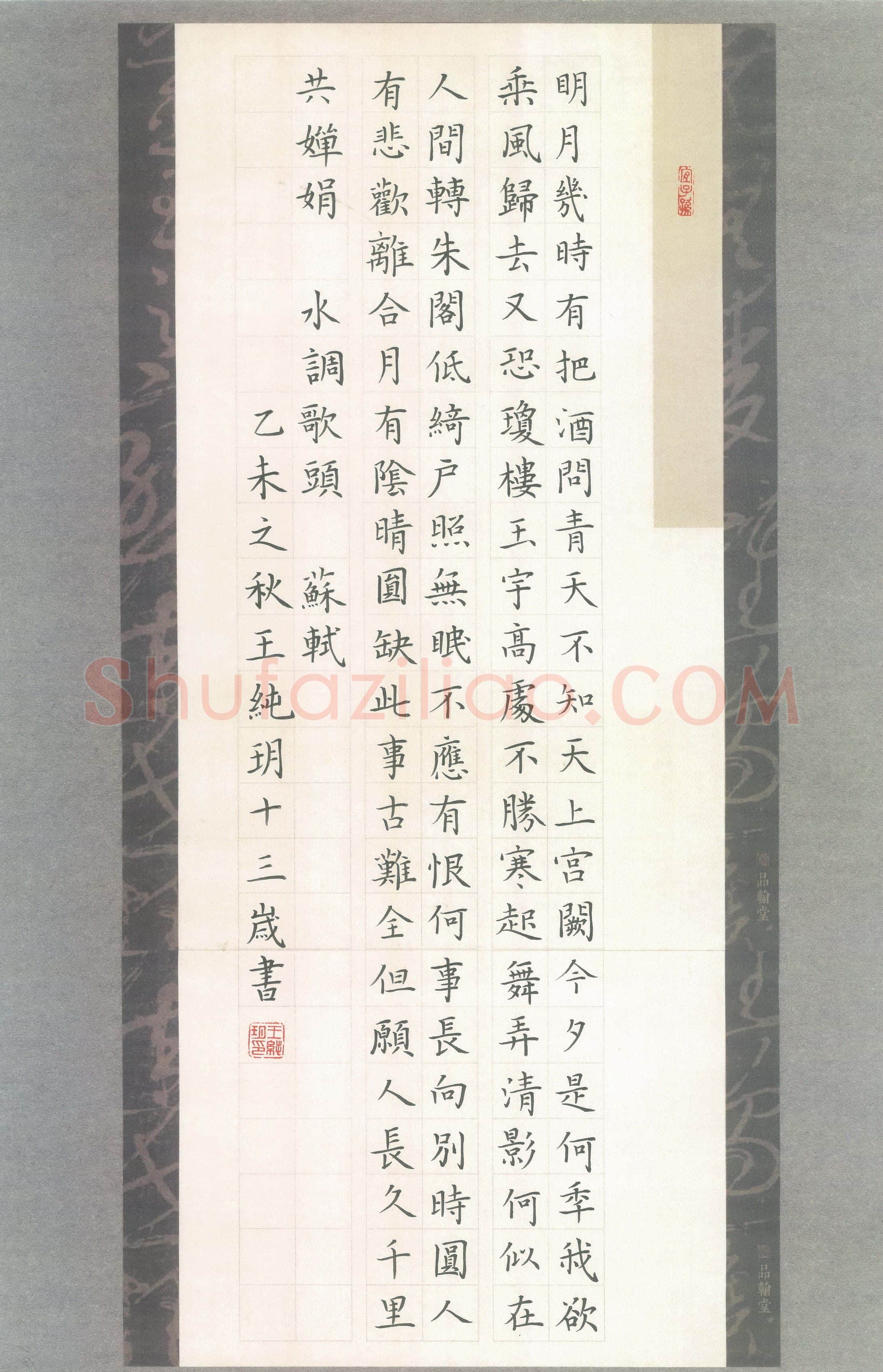 王纯玥(少儿组 13岁 银奖)硬笔书法大赛获奖作品,王纯玥硬笔书法作品