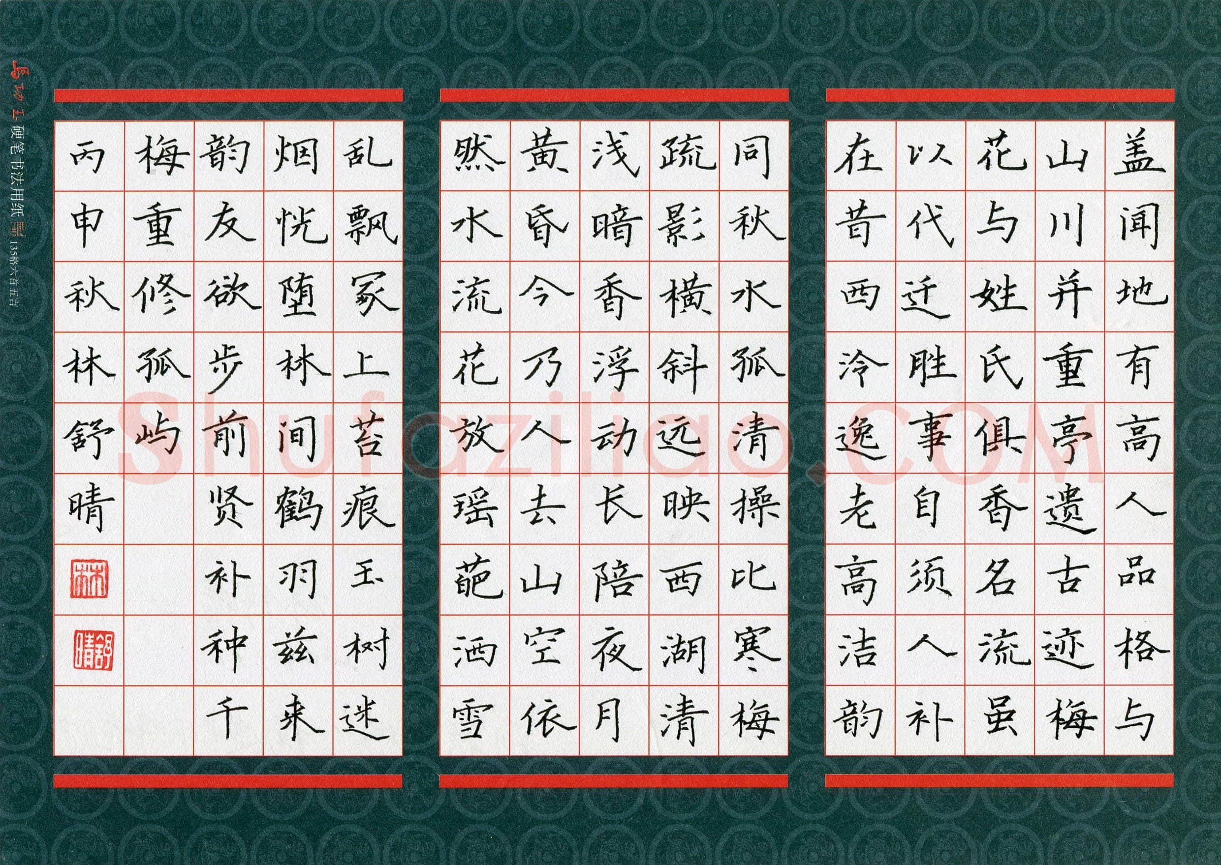 林舒晴(少儿组 12岁)硬笔书法大赛入围作品选登,林舒晴硬笔书法作品