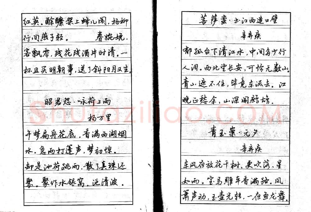书法自学丛帖《中学生唐宋诗词钢笔字帖》 | 钢笔书法字帖