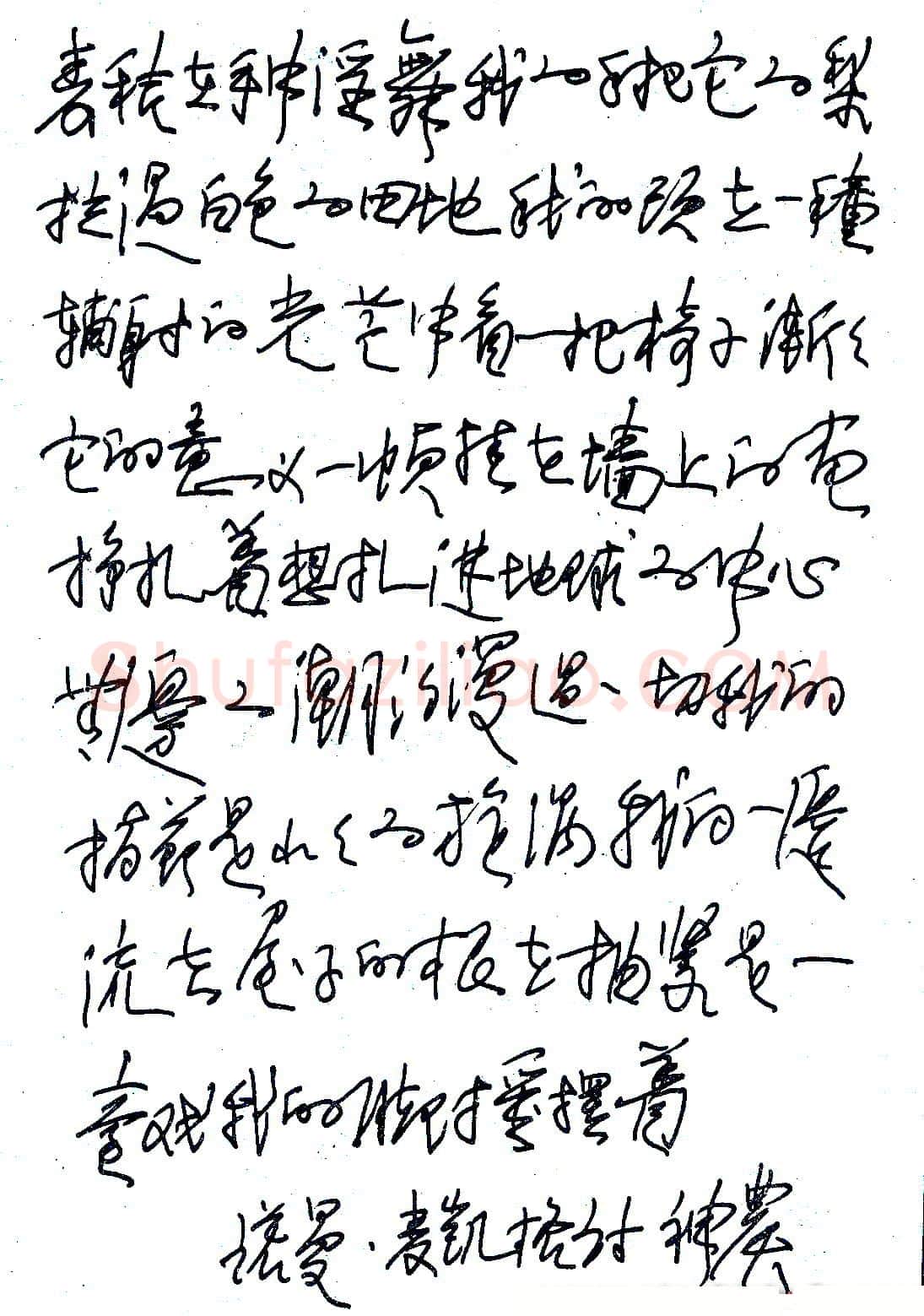 张神农硬笔录诺曼?麦凯格诗 硬笔书法作品欣赏
