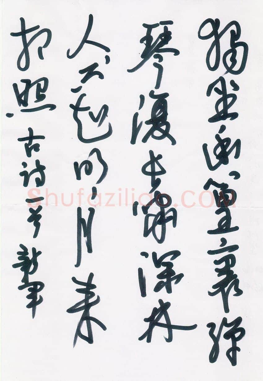 董新军硬笔行书古诗一首,硬笔书法作品