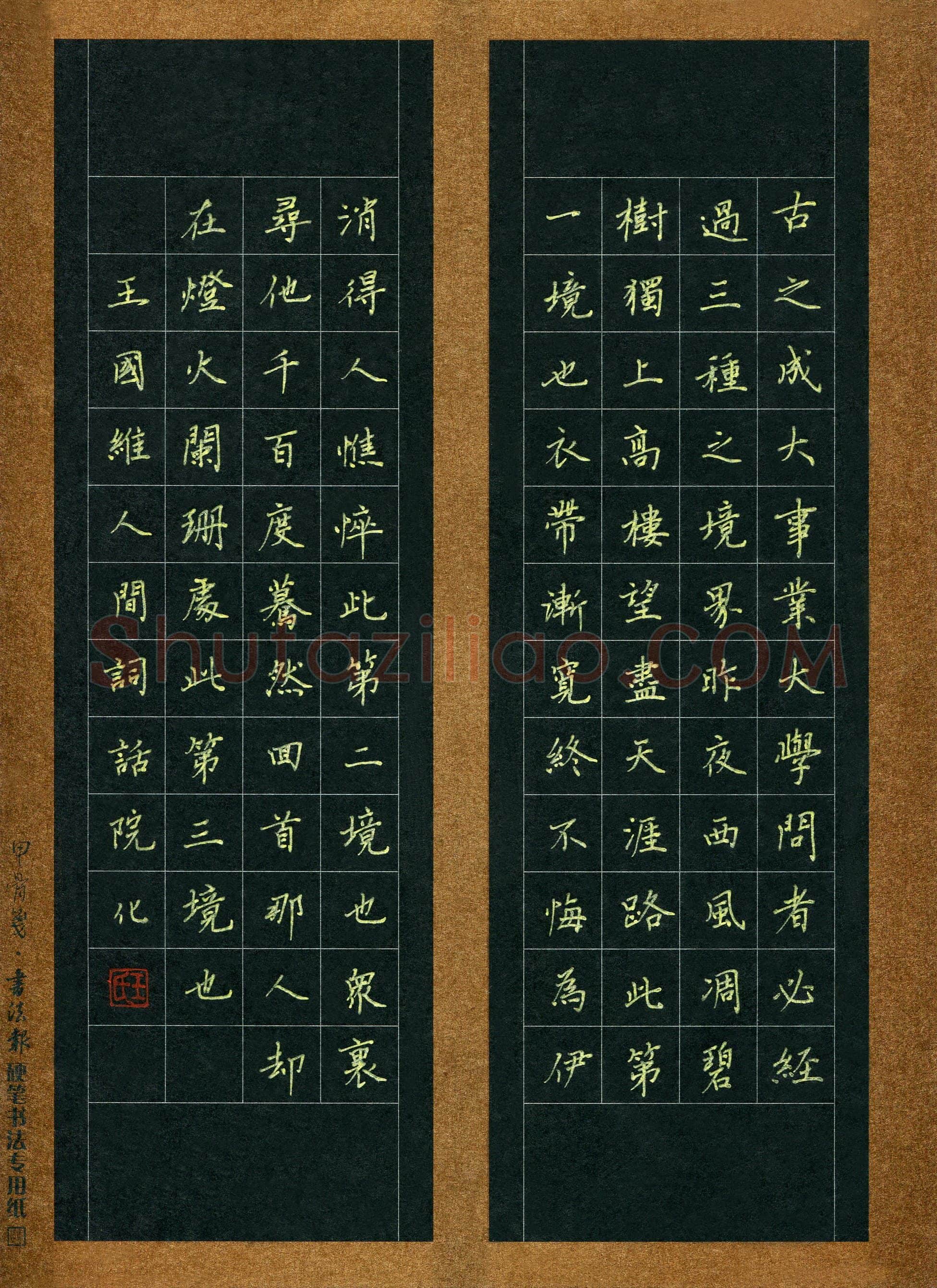 王院化(成人组)硬笔书法大赛入围作品选登,王院化硬笔书法作品