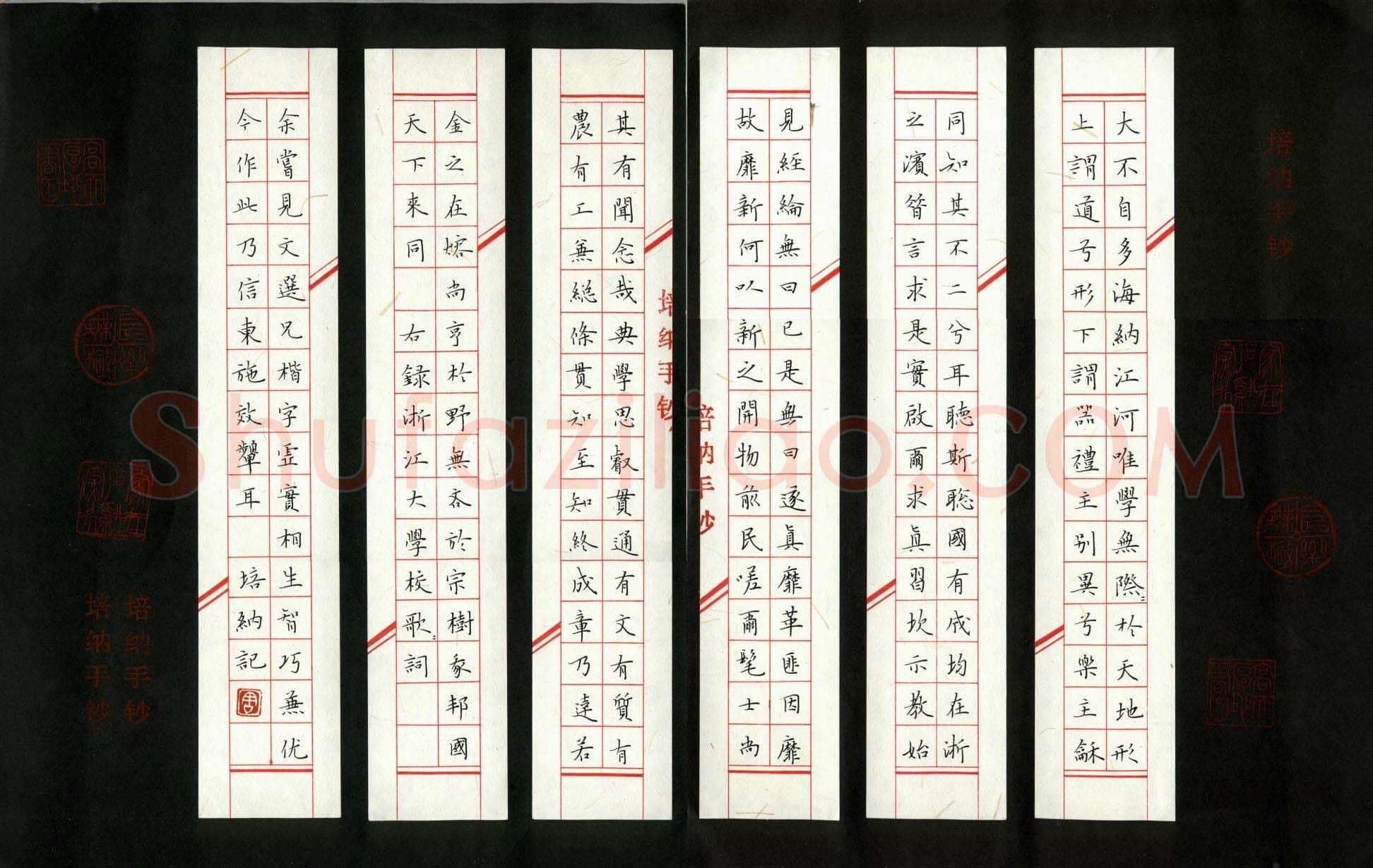 周培纳硬笔楷书浙江大学校歌歌词,周培纳硬笔书法作品