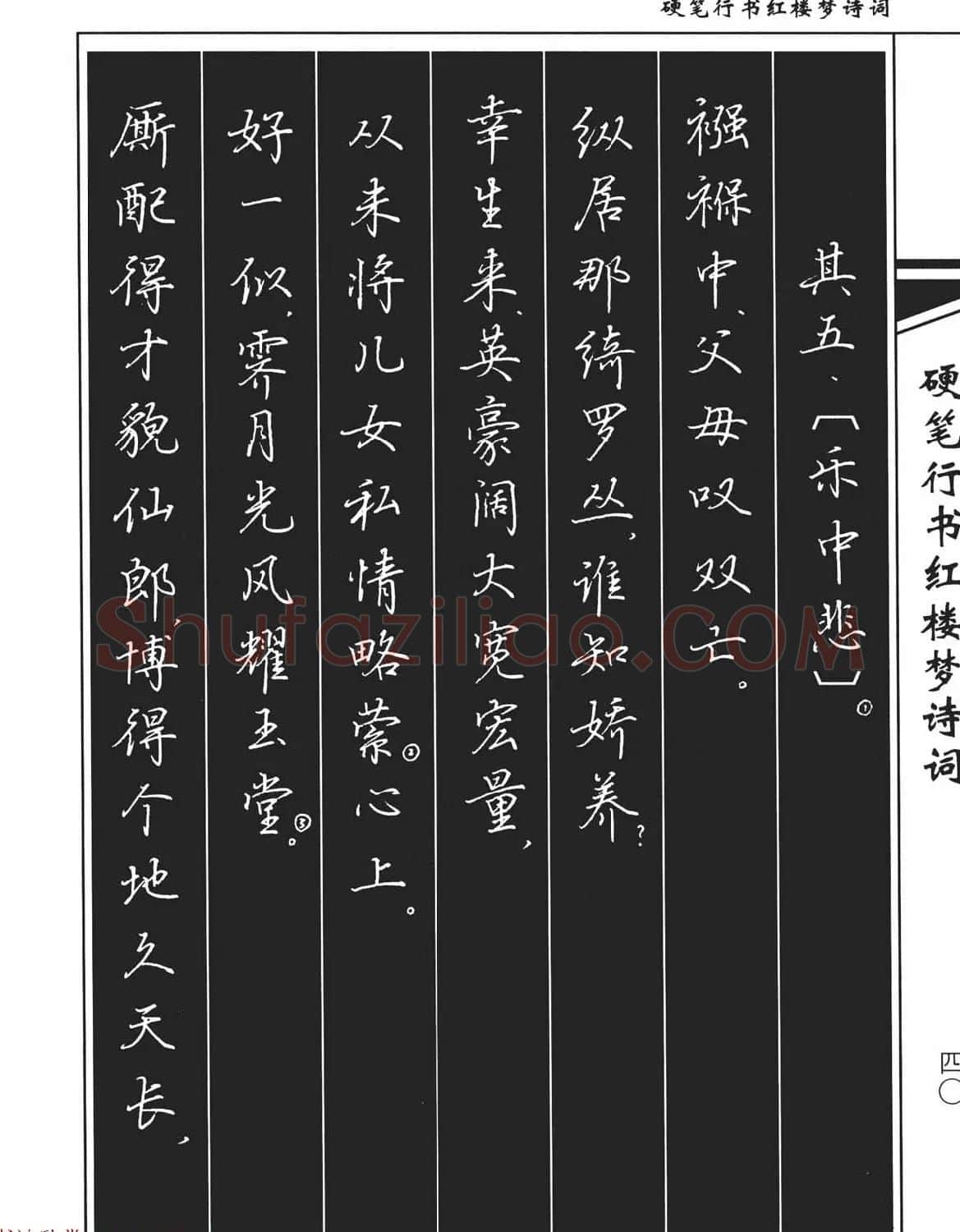 吴玉生钢笔字帖欣赏《硬笔行书红楼梦诗词》 | 硬笔书法字帖
